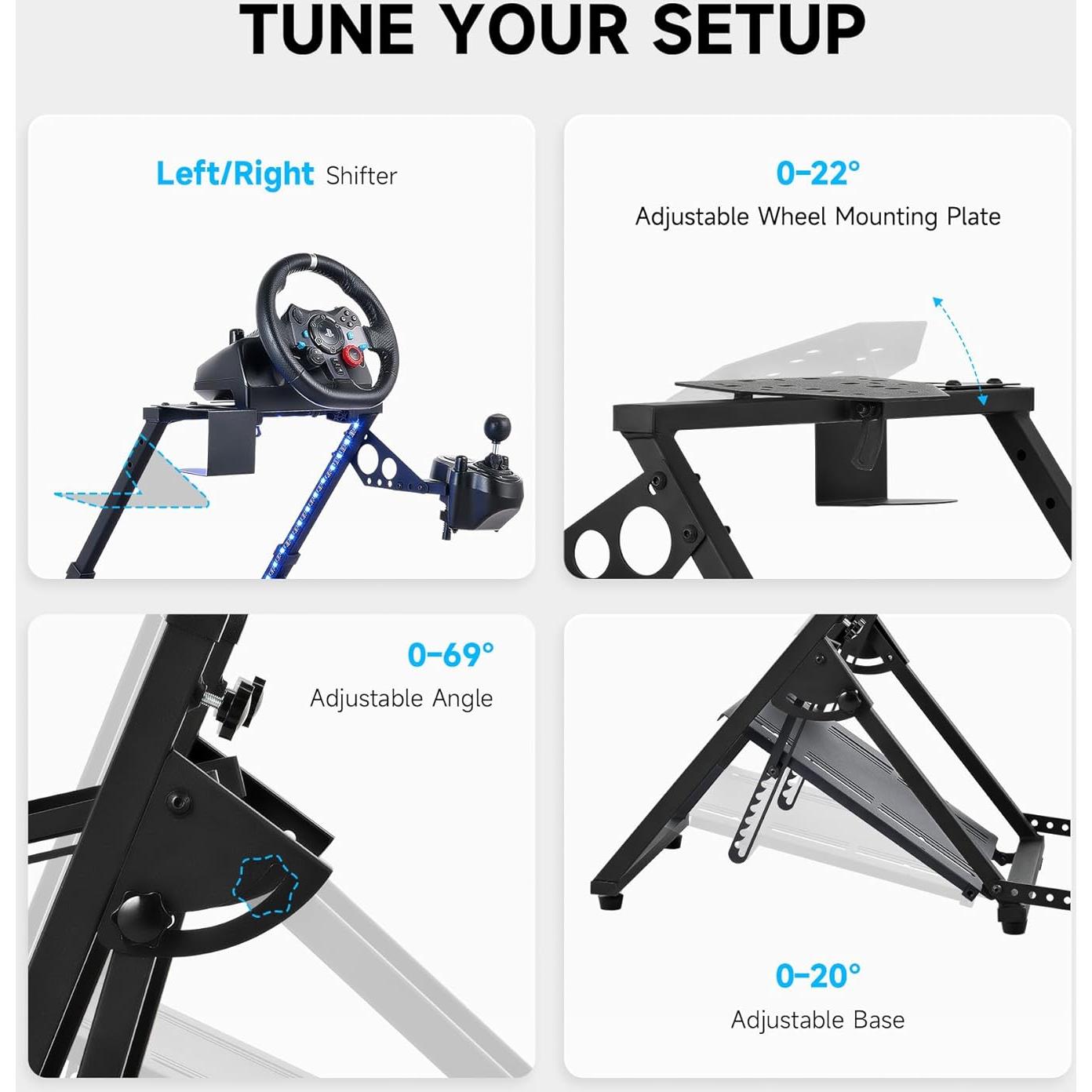 Soporte de Volante CO-Z Racing X Frame con Luz LED