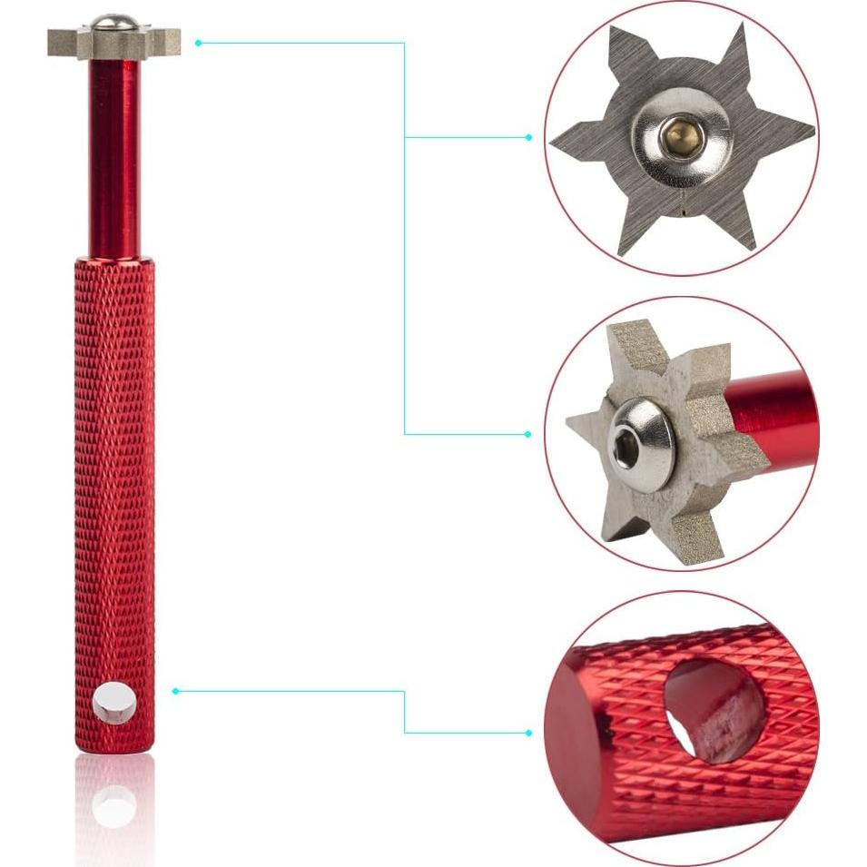 Afilador de Ranuras HIFROM con 6 Cabezas para Palos de Golf