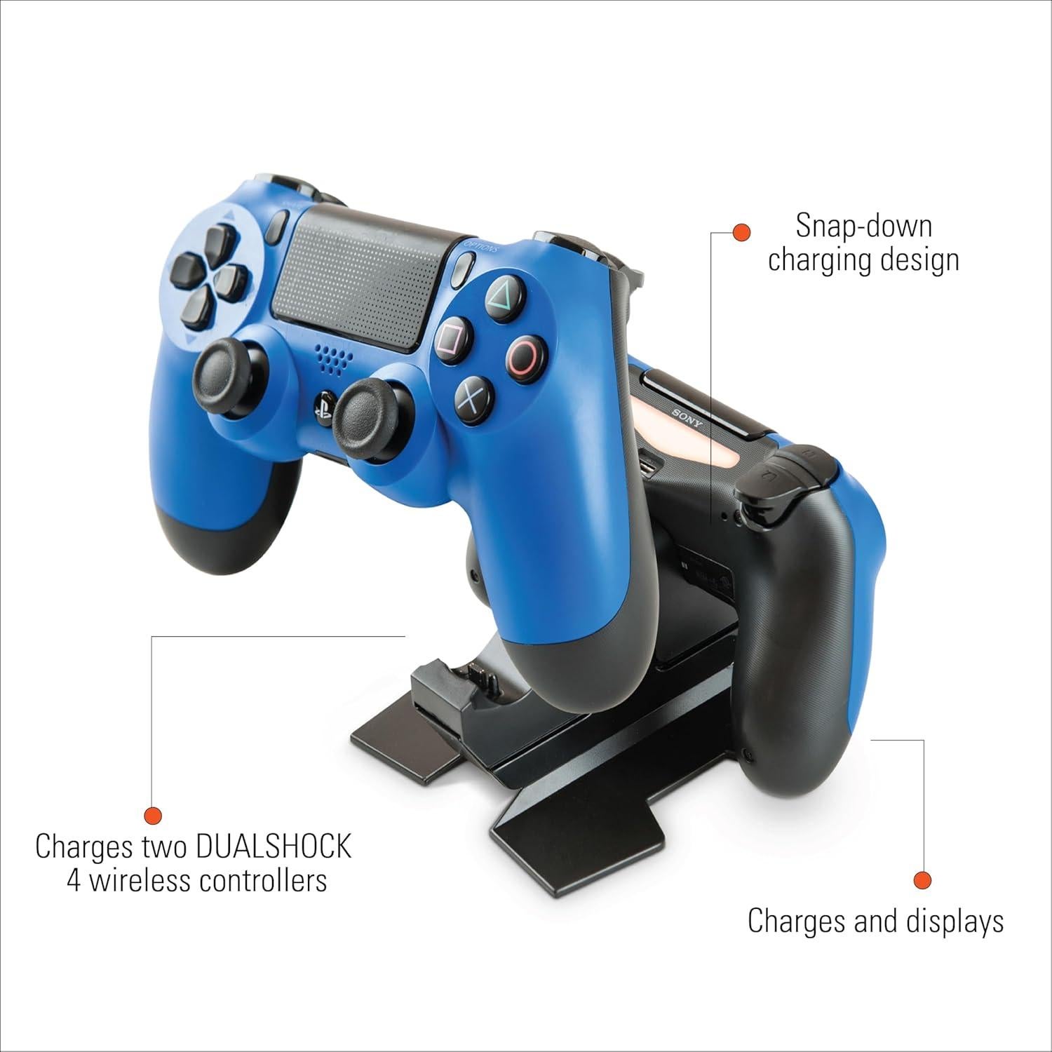 Estación de Carga DualShock PowerA para PS4 - Carga 2 Controladores