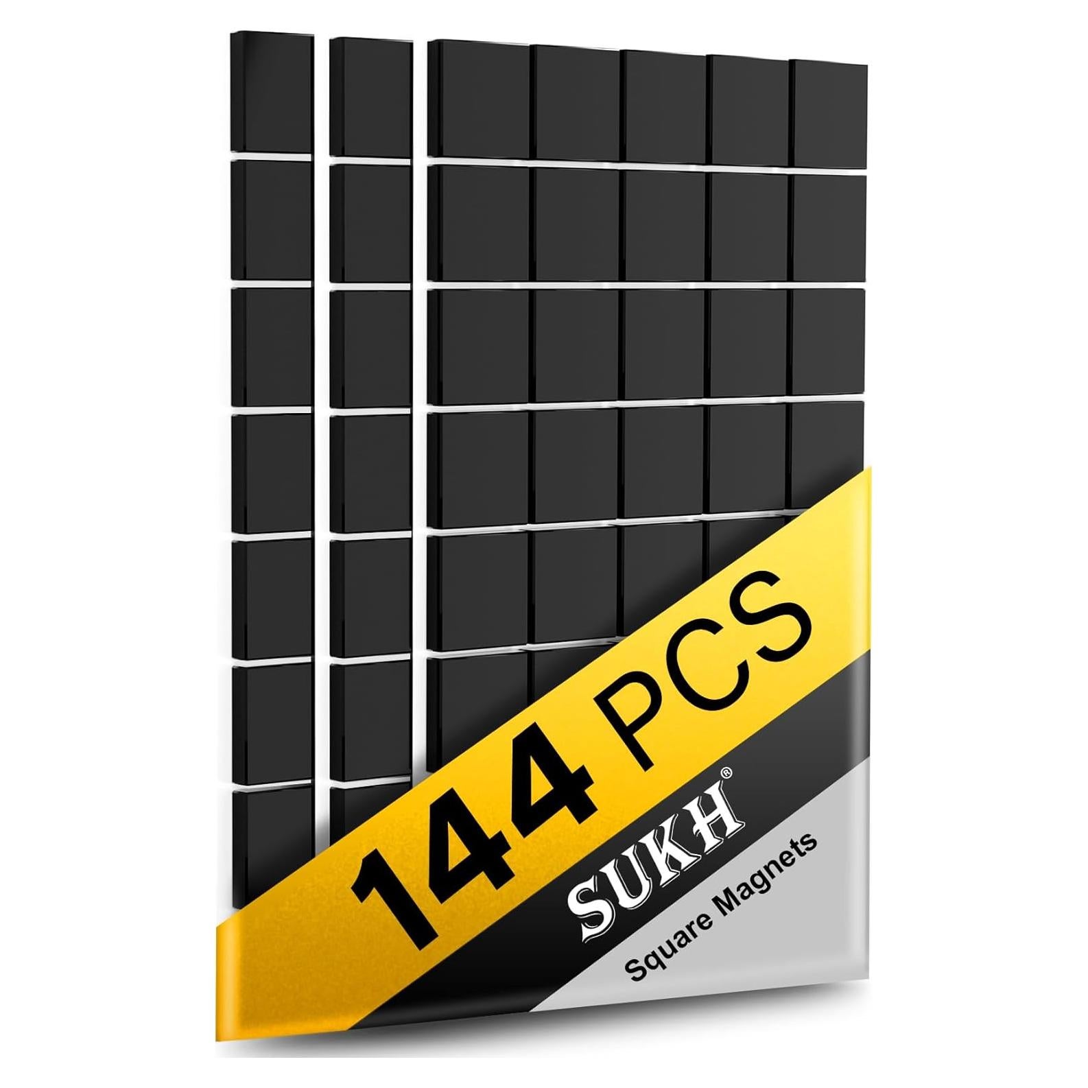 144 Piezas Imán Cuadrado Autoadhesivo Sukh 10.16x10.16cm