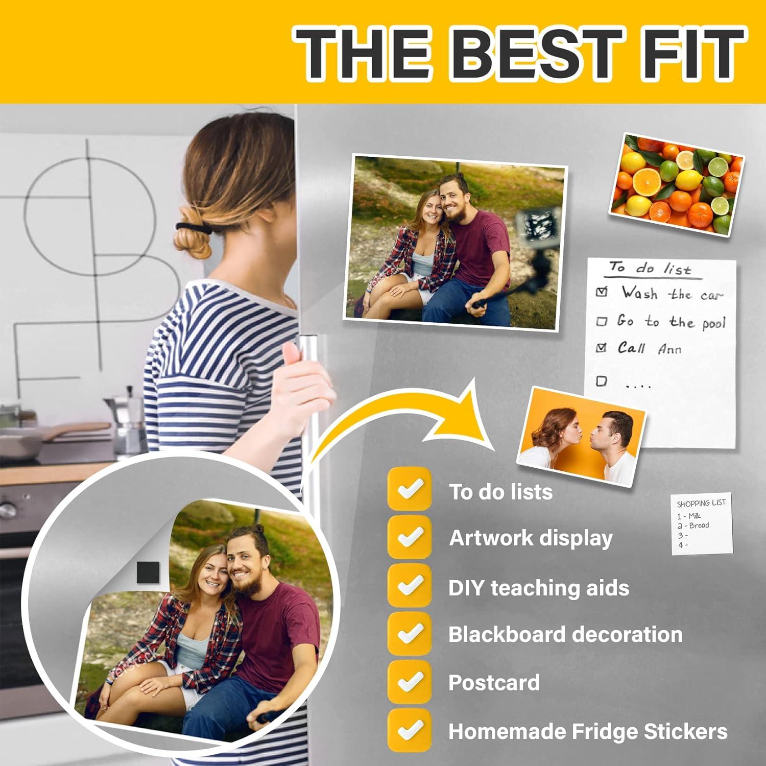 144 Piezas Imán Cuadrado Autoadhesivo Sukh 10.16x10.16cm