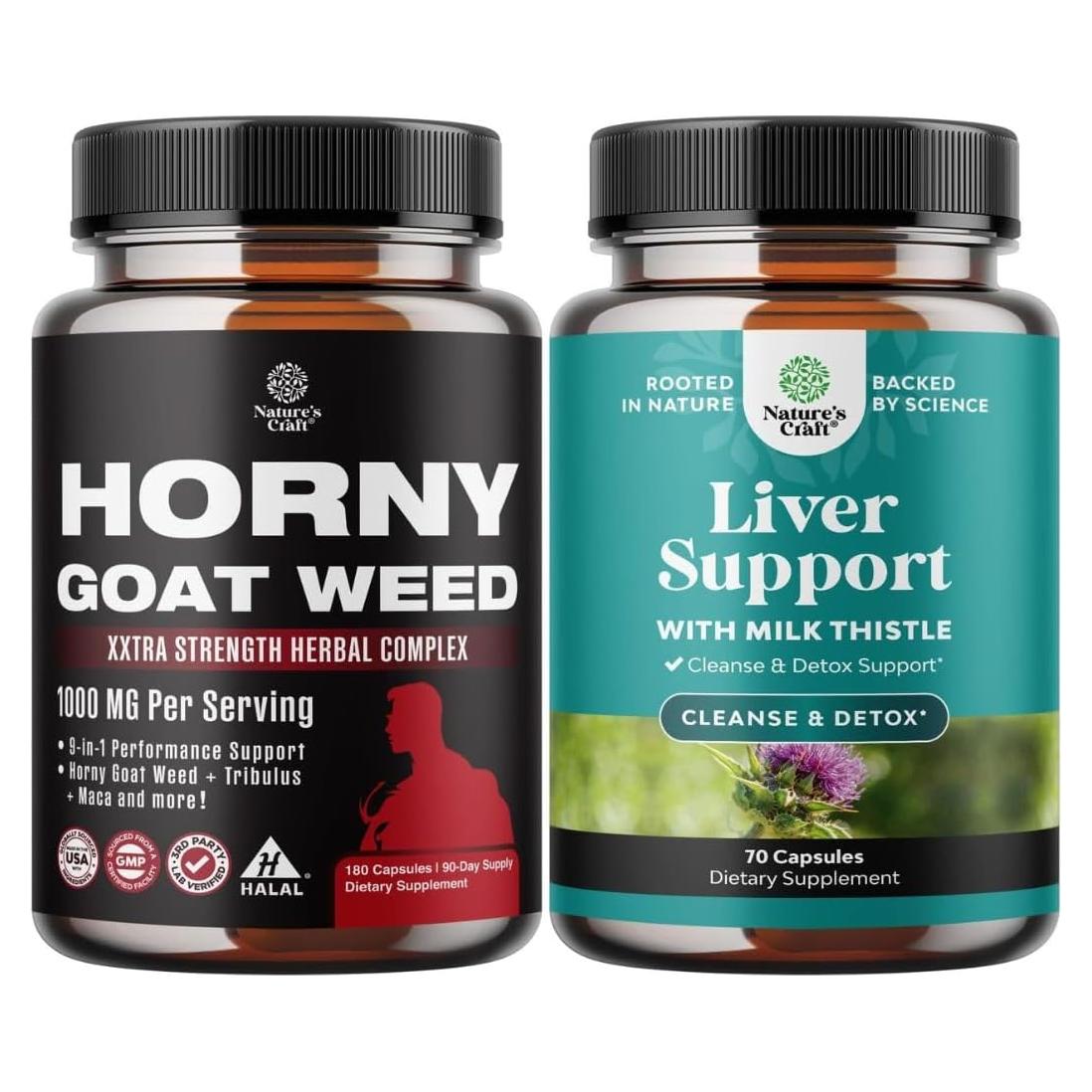 Suplemento de Hierba de Cabra Horny Natures Craft 1000mg