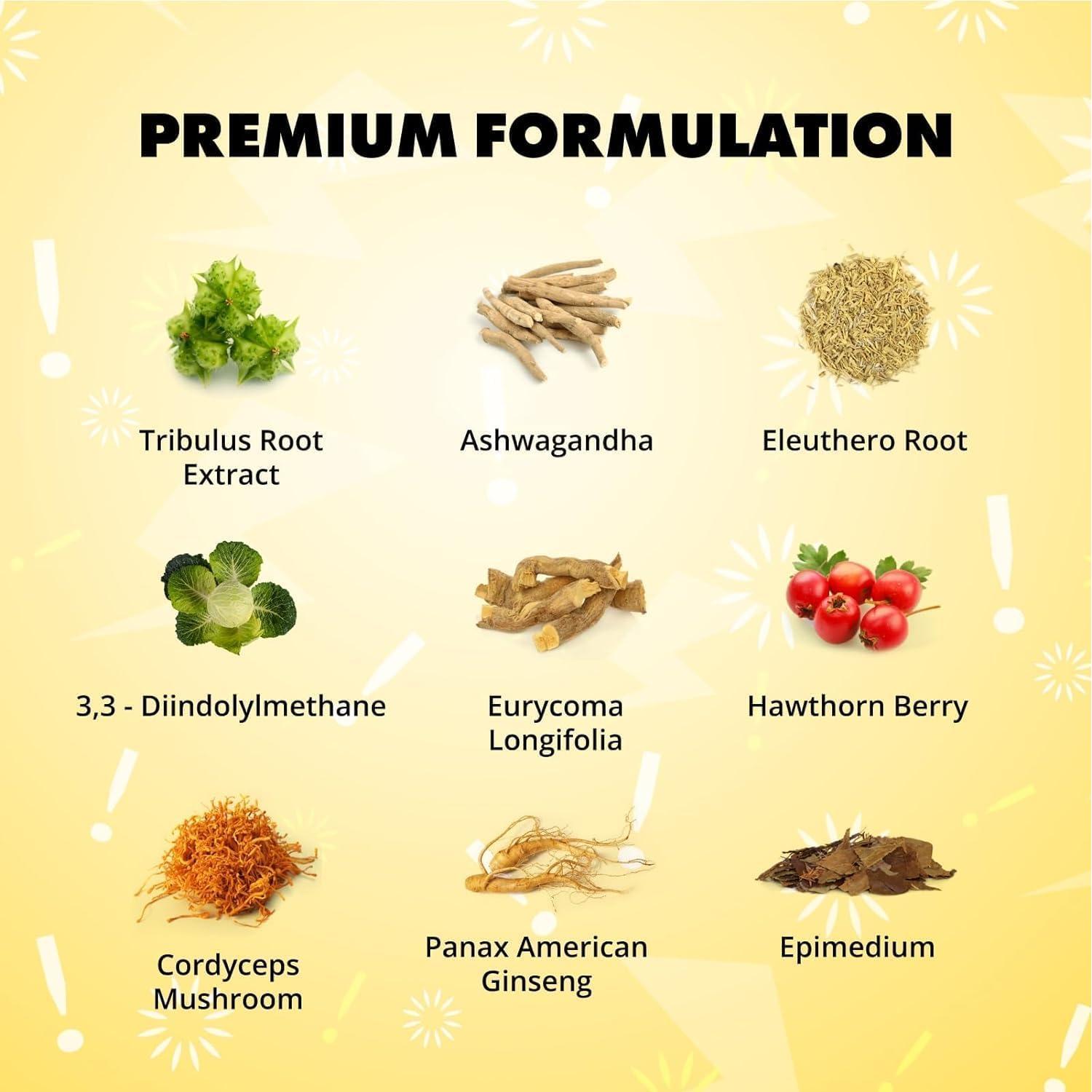 Suplemento Sculpt Nation Tribulus Terrestris y Ashwagandha - 60 Cápsulas