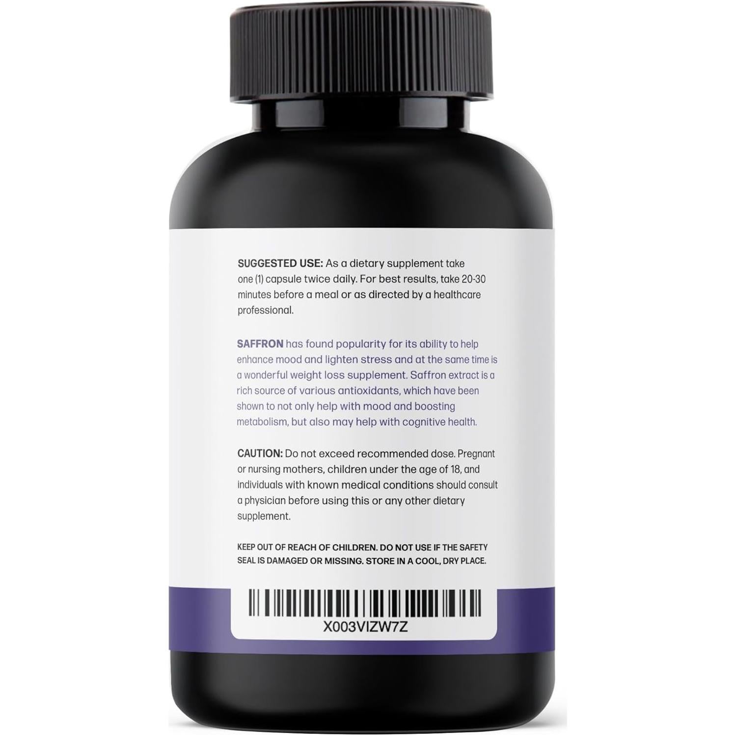 Extracto de Azafrán Puro Ultra6 - 90 Cápsulas para Pérdida de Peso