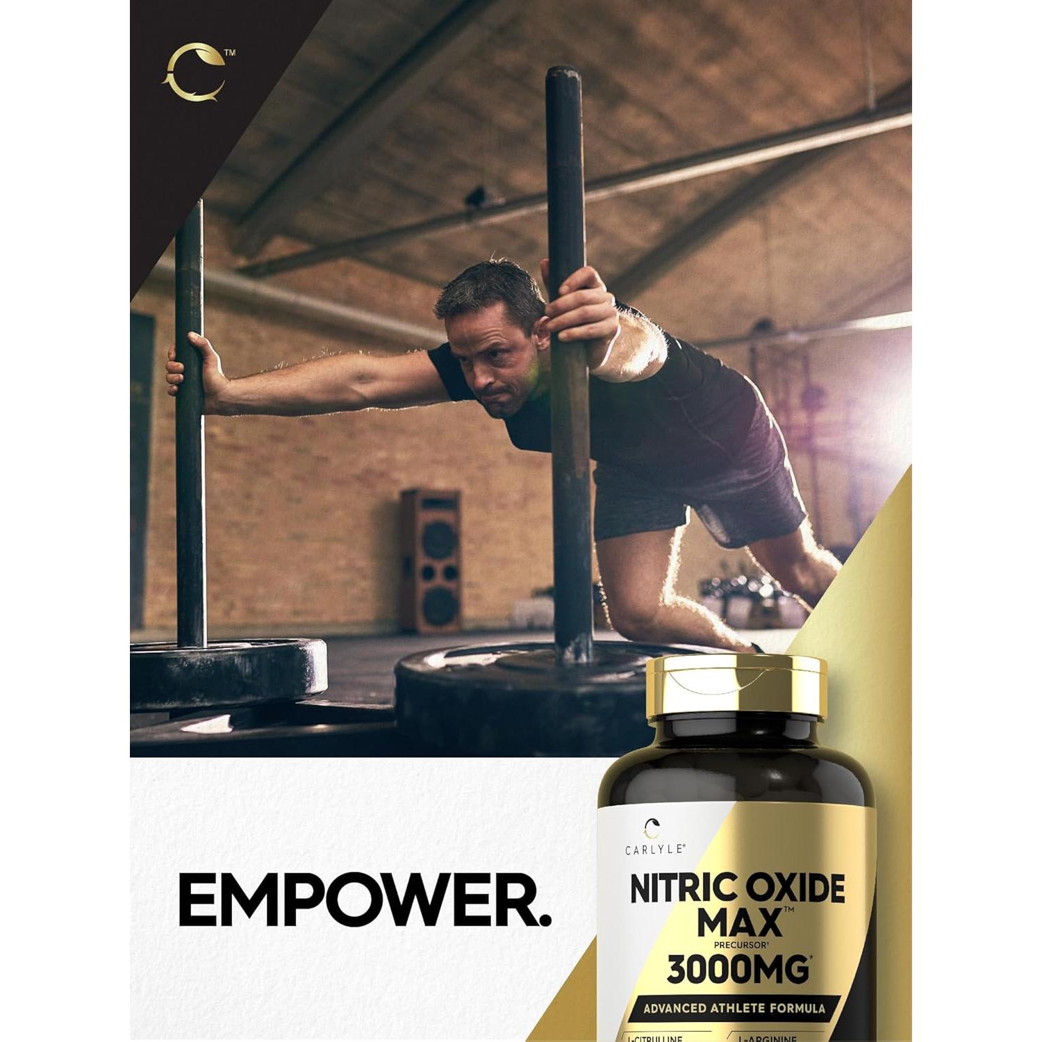 Suplemento Óxido Nítrico Carlyle 3000mg 120 Cápsulas L-Arginina L-Citrulina