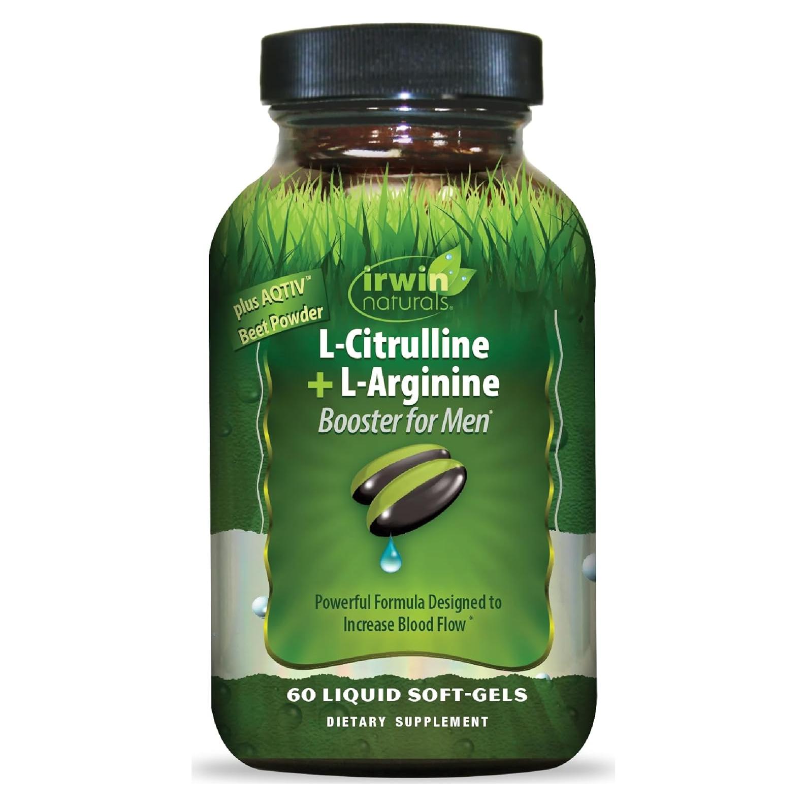 Suplemento L-Citrulina + L-Arginina Irwin Naturals 60 Gelatinas