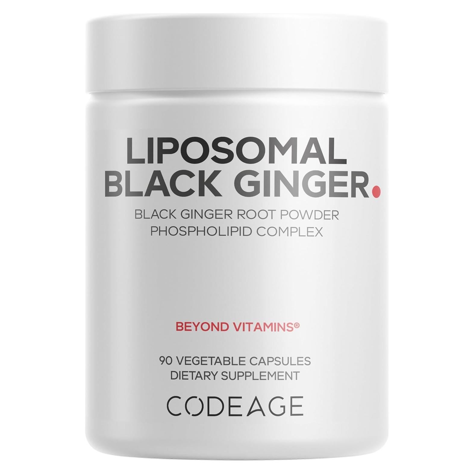 Suplemento Liposomal de Jengibre Negro Codeage - 90 Cápsulas