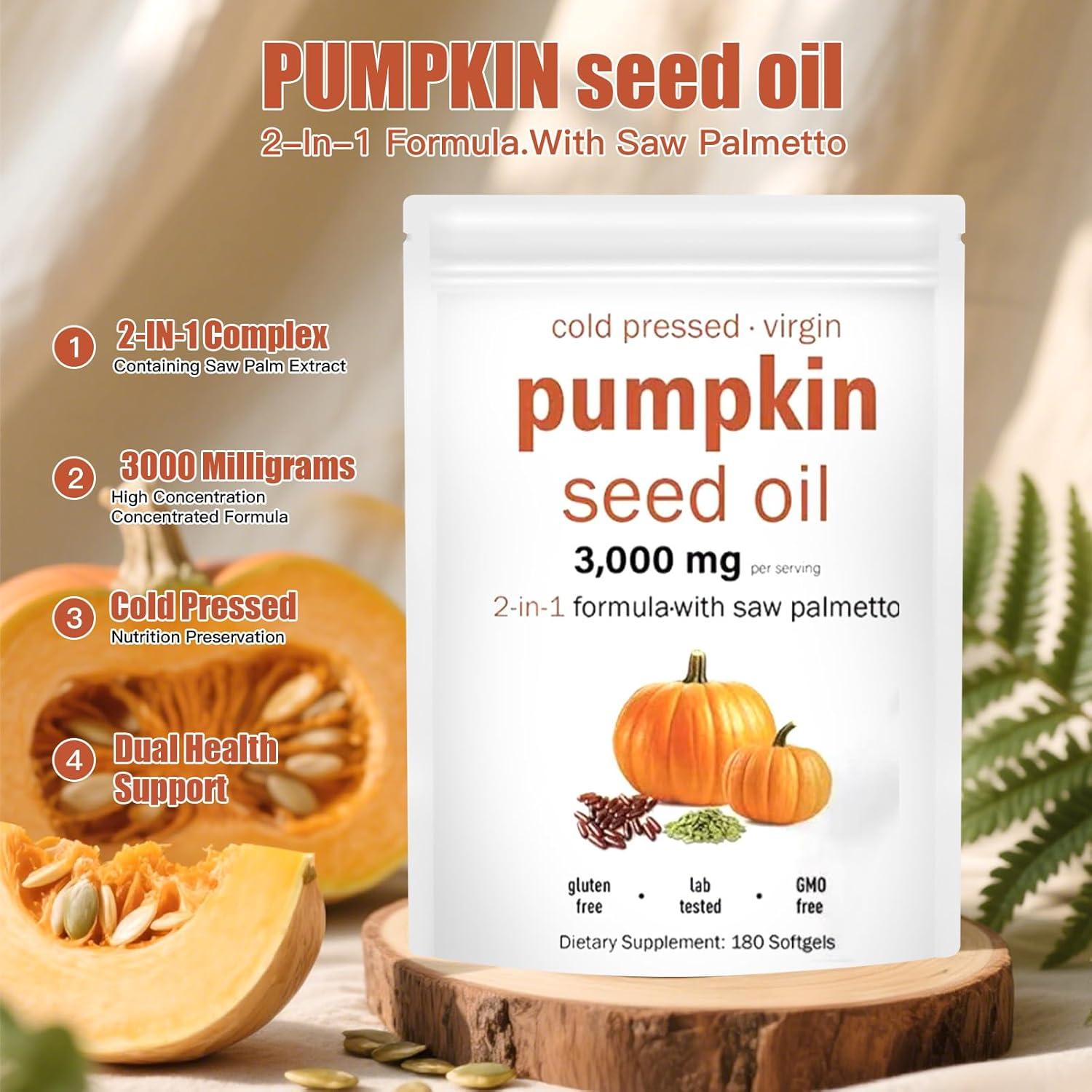 Aceite de Semilla de Calabaza NCSHMY 180 Cápsulas 3000mg