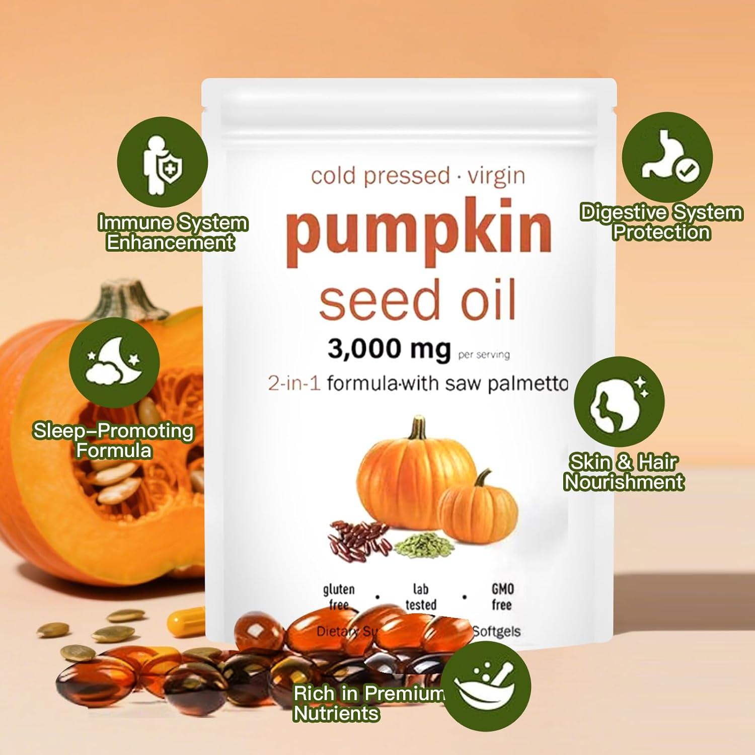 Aceite de Semilla de Calabaza NCSHMY 180 Cápsulas 3000mg