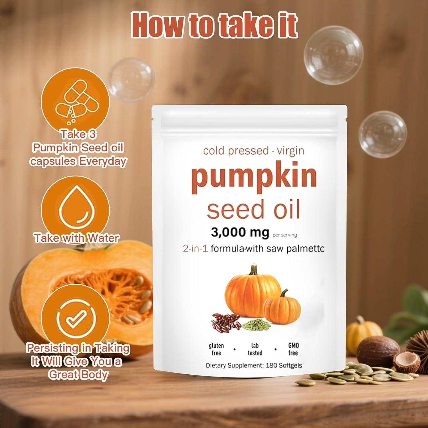 Aceite de Semilla de Calabaza NCSHMY 180 Cápsulas 3000mg