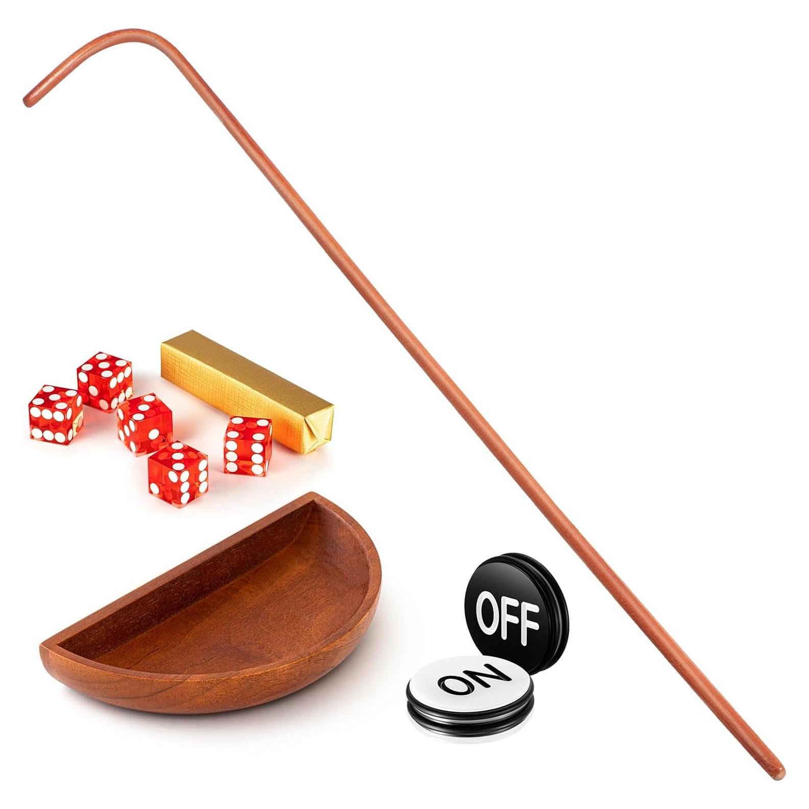 Juego de Mesa Craps Leyndo con Dados y Palo de Ratan