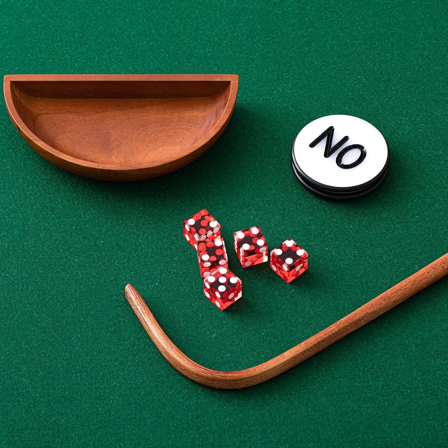 Juego de Mesa Craps Leyndo con Dados y Palo de Ratan