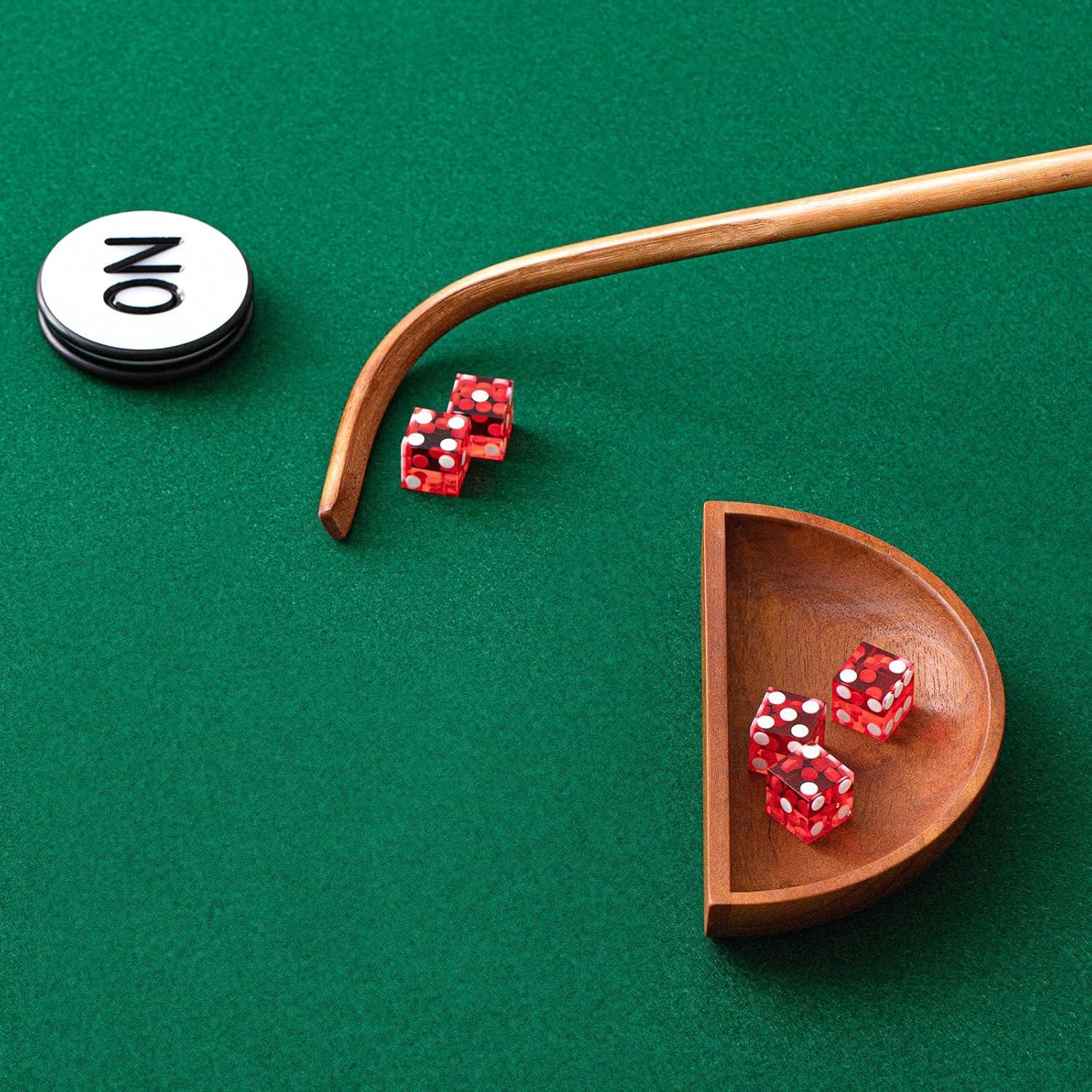 Juego de Mesa Craps Leyndo con Dados y Palo de Ratan