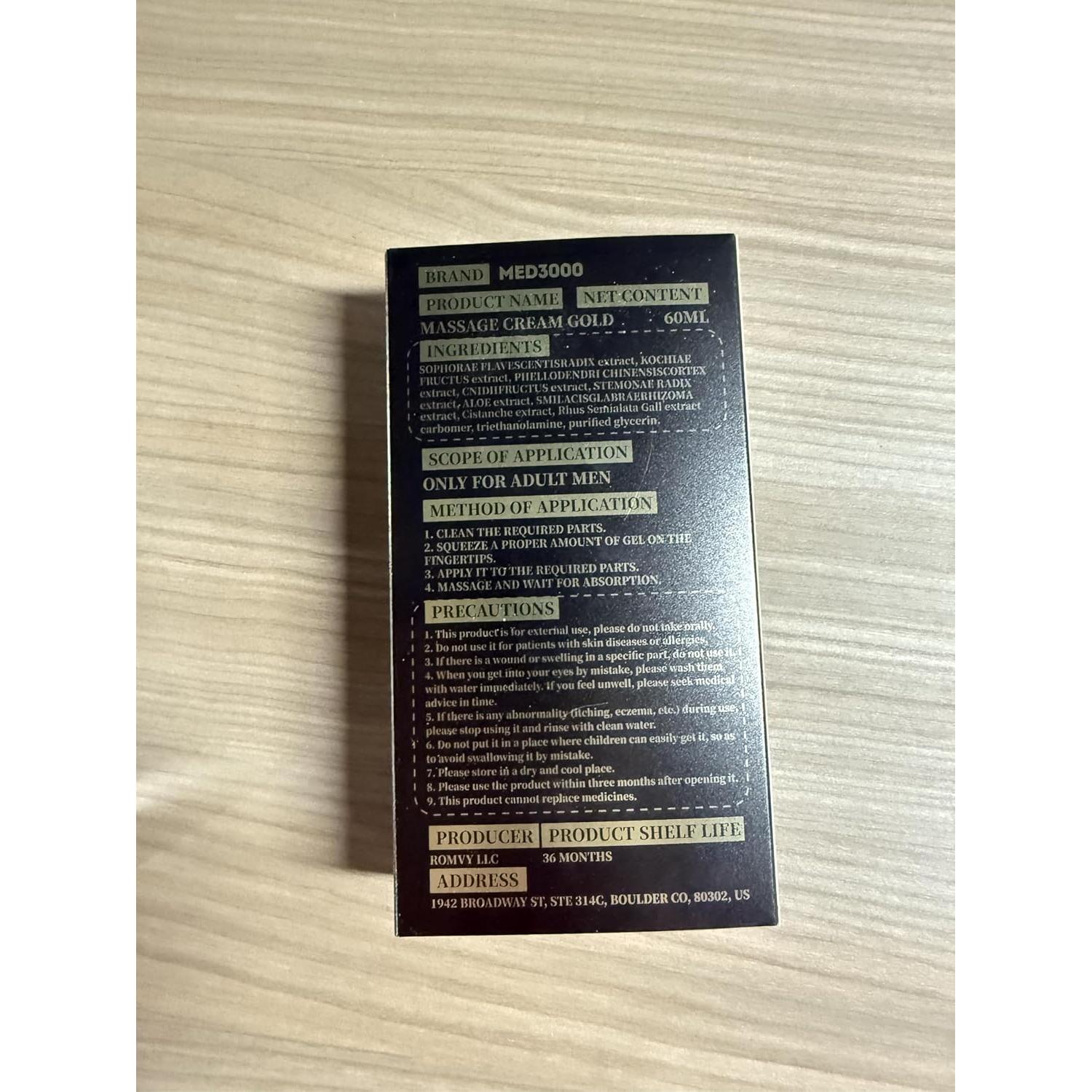 Gel de Aumento Extra Fuerte Med3000 Irvy para Hombres 117g