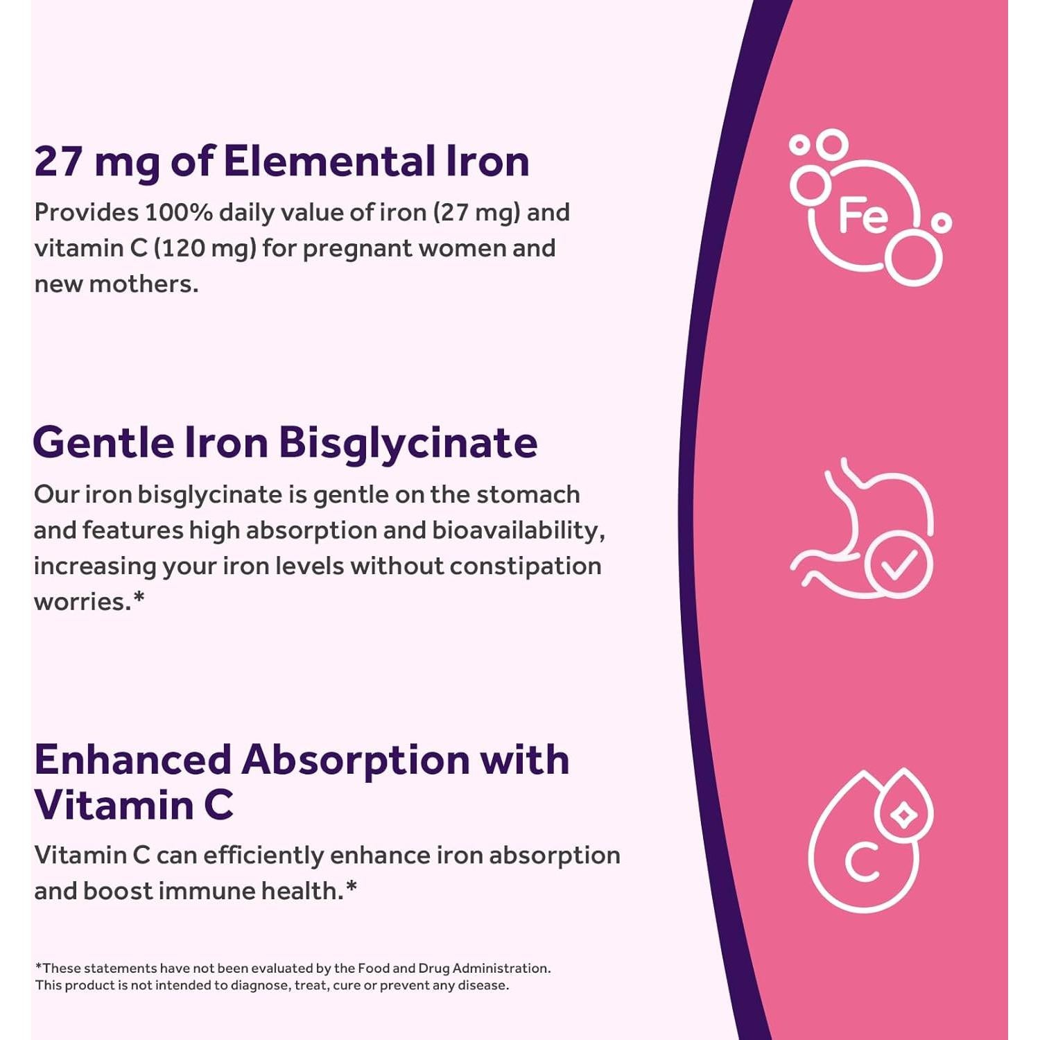 Suplemento de Hierro Recetas del Doctor 27 mg + Vitamina C 60 Cápsulas Veganas