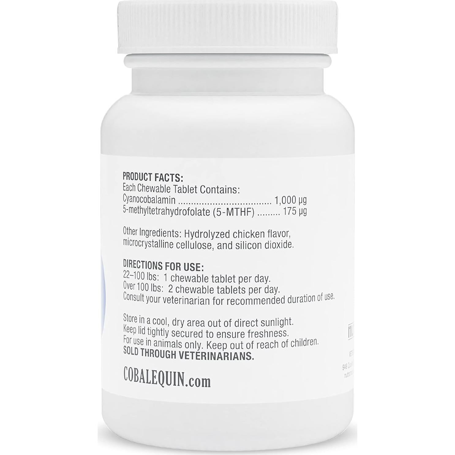 Suplemento B12 Cobalequin Nutramax para Perros Grandes 45 Tabletas