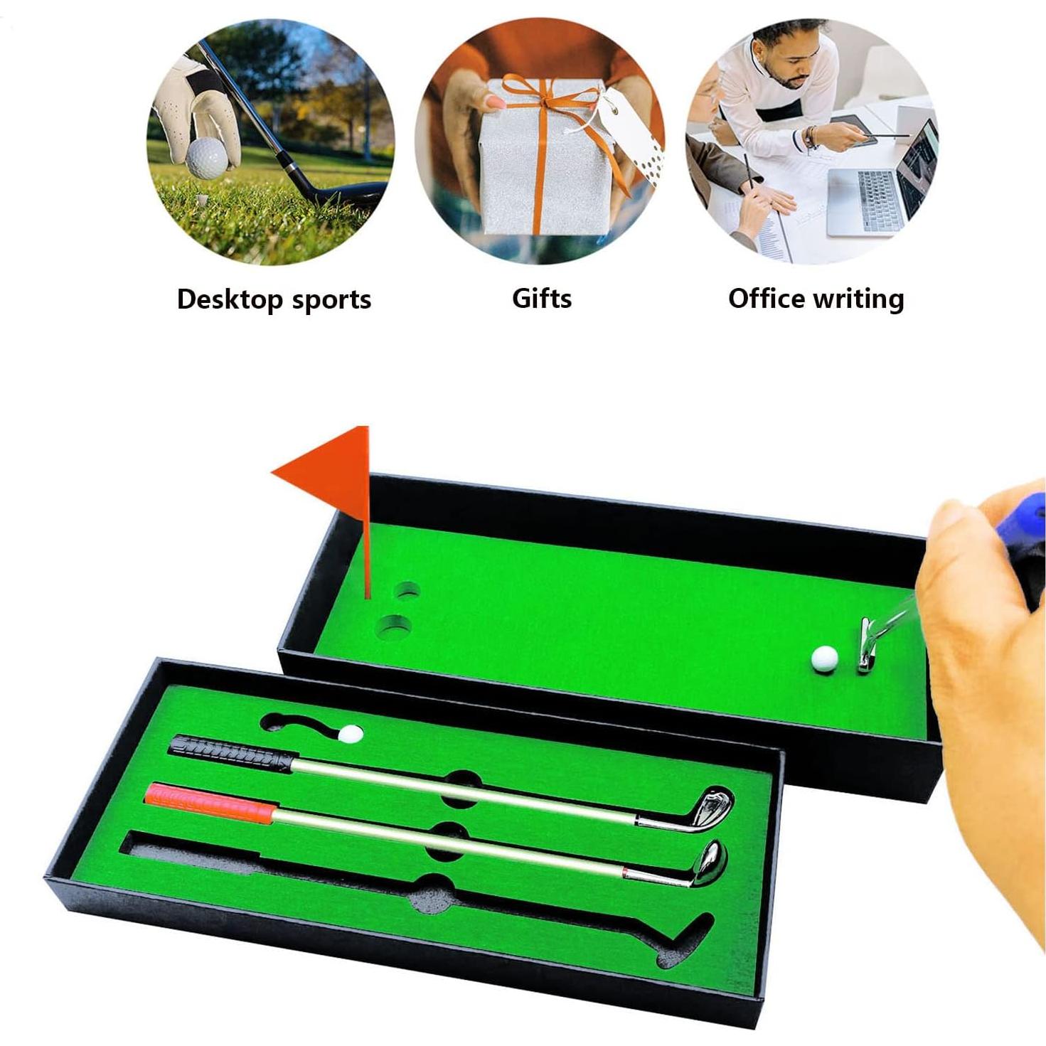 Juego de bolígrafos de golf SANTA CASA con mini campo