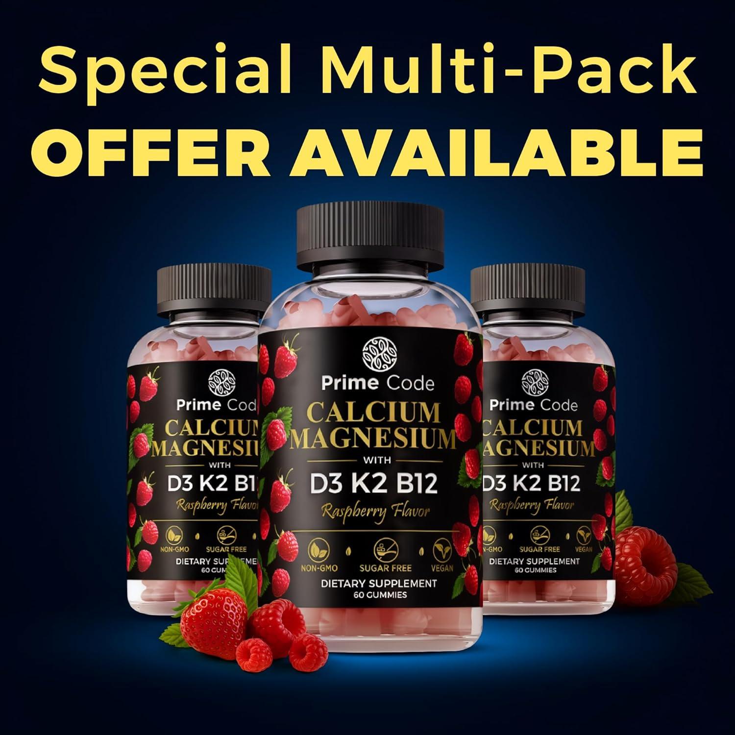 Gomas de Calcio Veganas Prime Code Labs 100mg con Magnesio