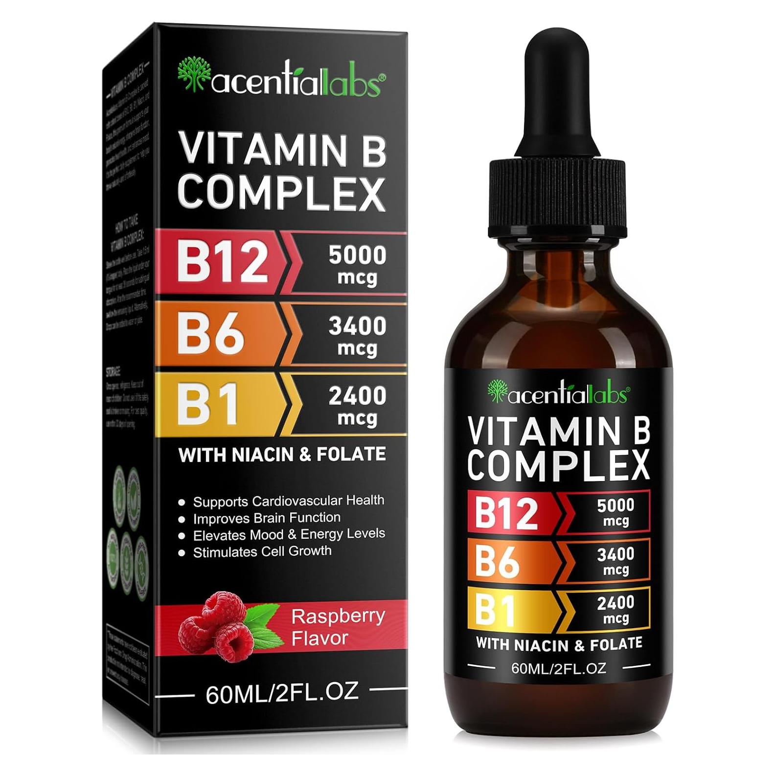 Complejo de Vitamina B Líquido Orgánico 30ml - Vegano, Sin Gluten