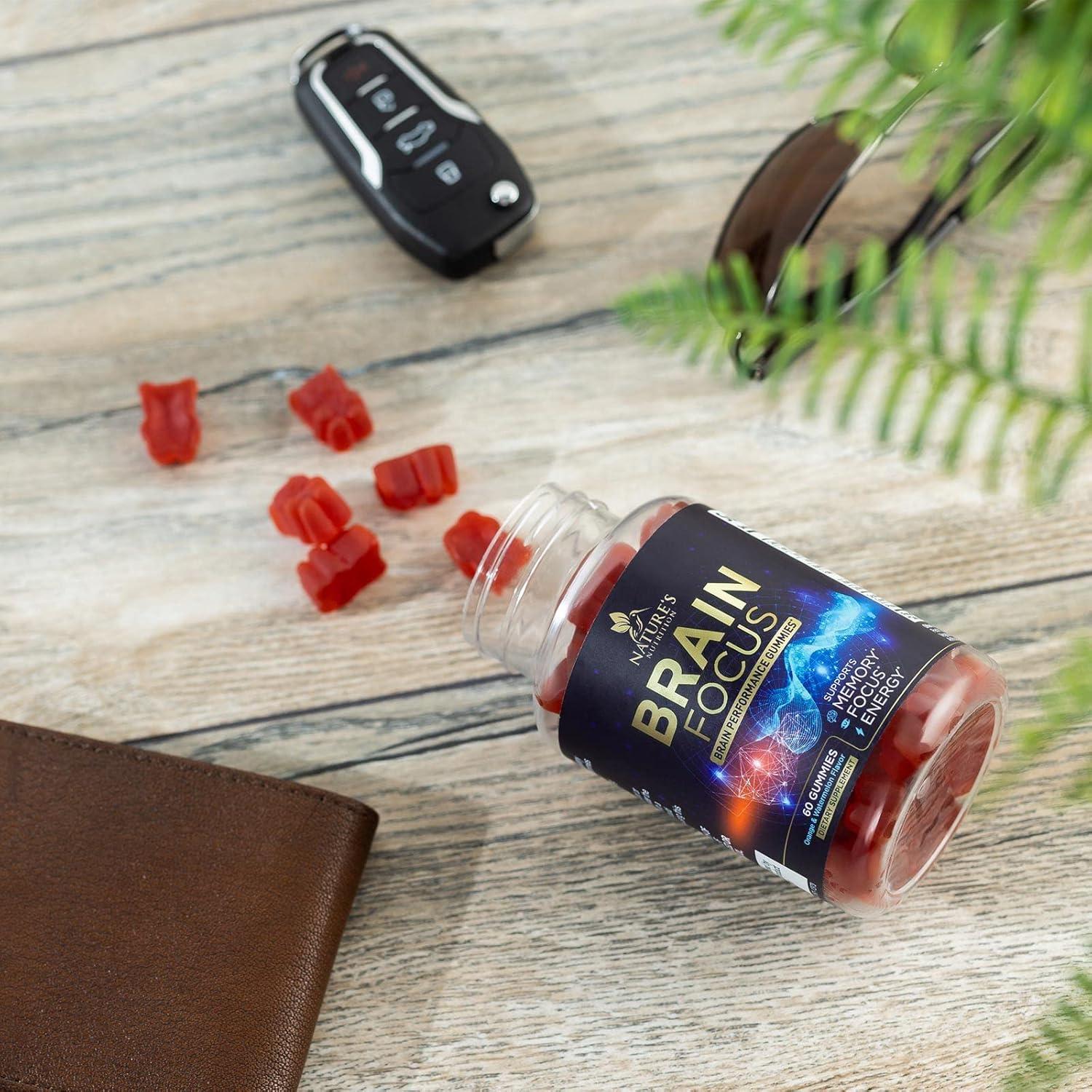 Gomitas Nootrópicas Nature's Nutrition para Memoria y Concentración - 60 Unidades