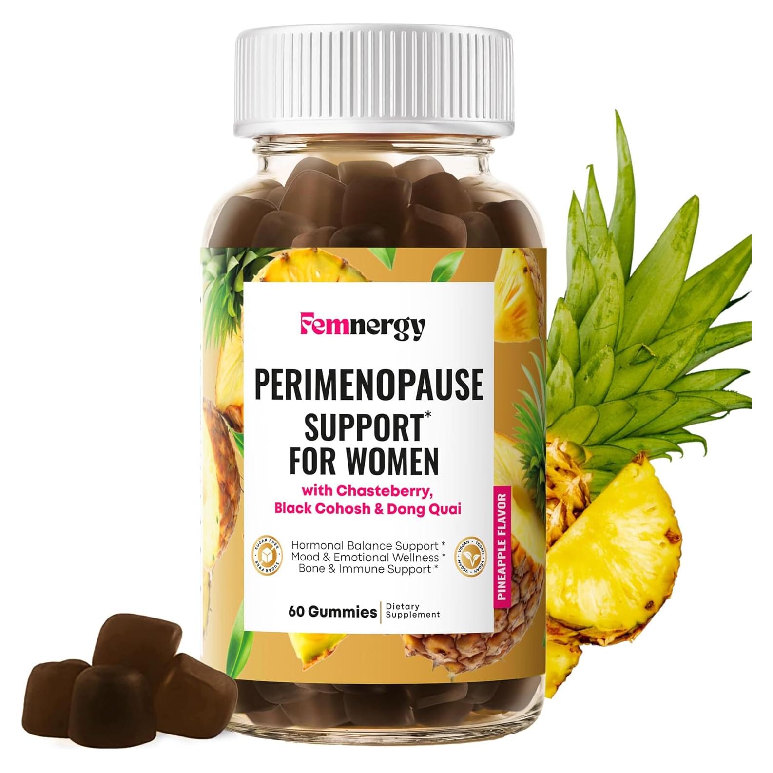 Gomitas Femnergy para Perimenopausia - 60 Unidades, Sabor Piña