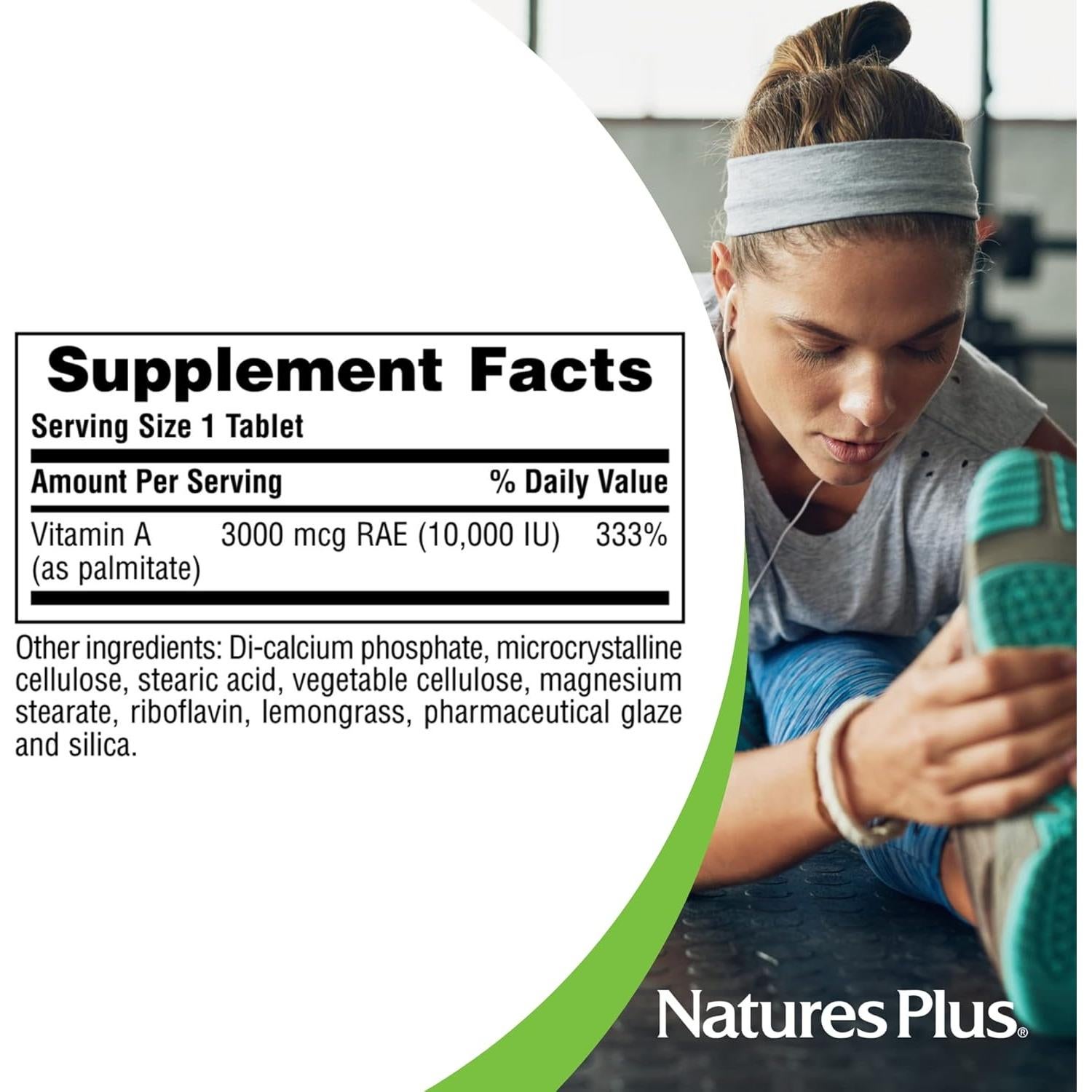 Vitamina A NaturesPlus 10,000 IU - 90 Tabletas Vegetarianas