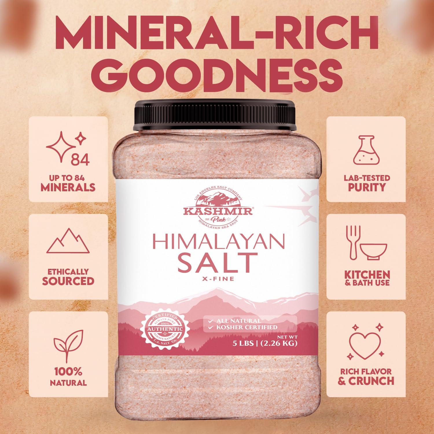 Sal de Himalaya Rosa Extra Fina LA SALT CO 2.27 kg Grado Alimenticio