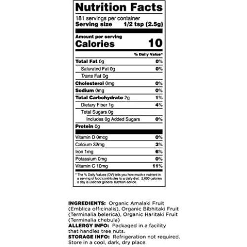 Polvo de Triphala Orgánico Terrasoul Superfoods 0.91 kg