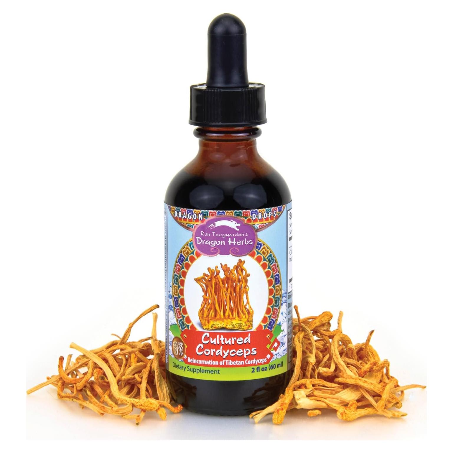 Gotas de Cordyceps Dragon Herbs 60ml - Suplemento Vegetariano