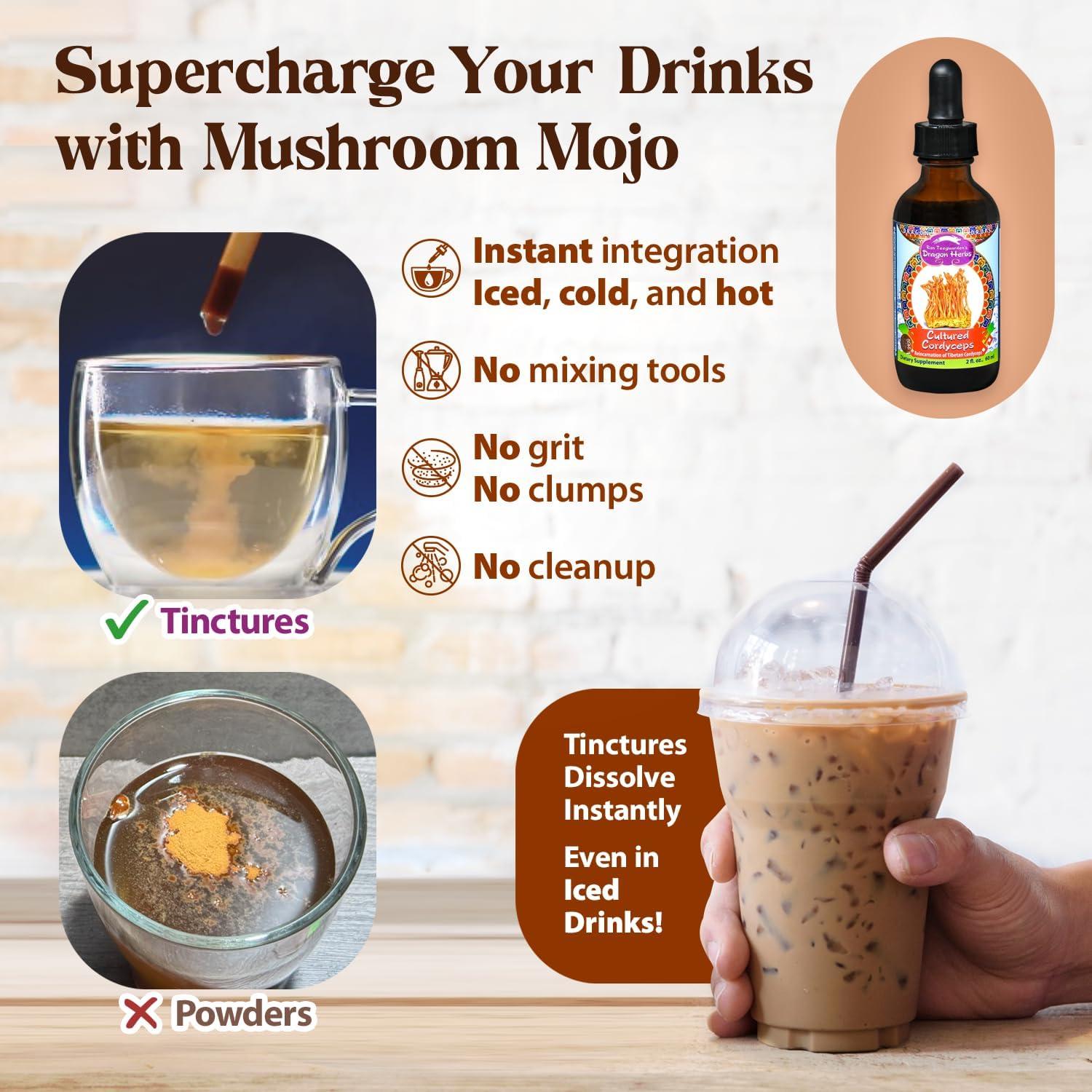 Gotas de Cordyceps Dragon Herbs 60ml - Suplemento Vegetariano