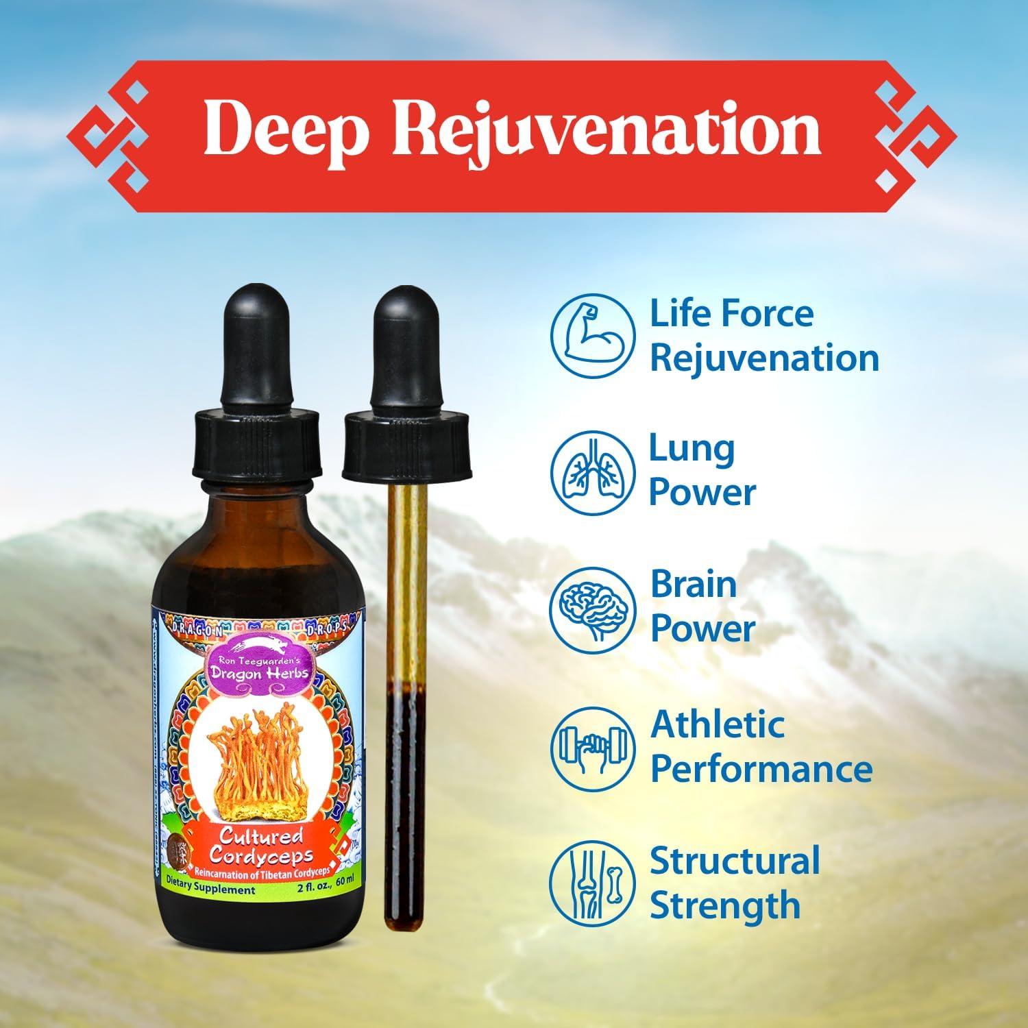 Gotas de Cordyceps Dragon Herbs 60ml - Suplemento Vegetariano