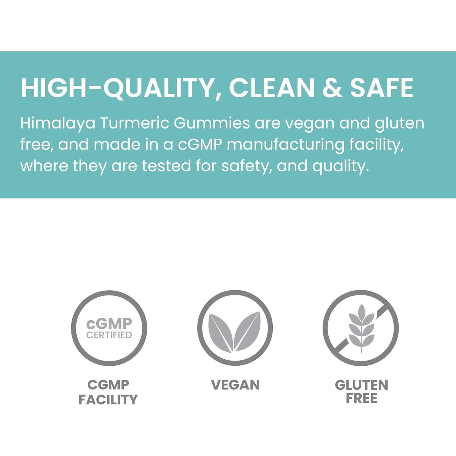 Gomitas de Cúrcuma Himalaya 285 mg Sabor Mango Veganas 60 Unidades