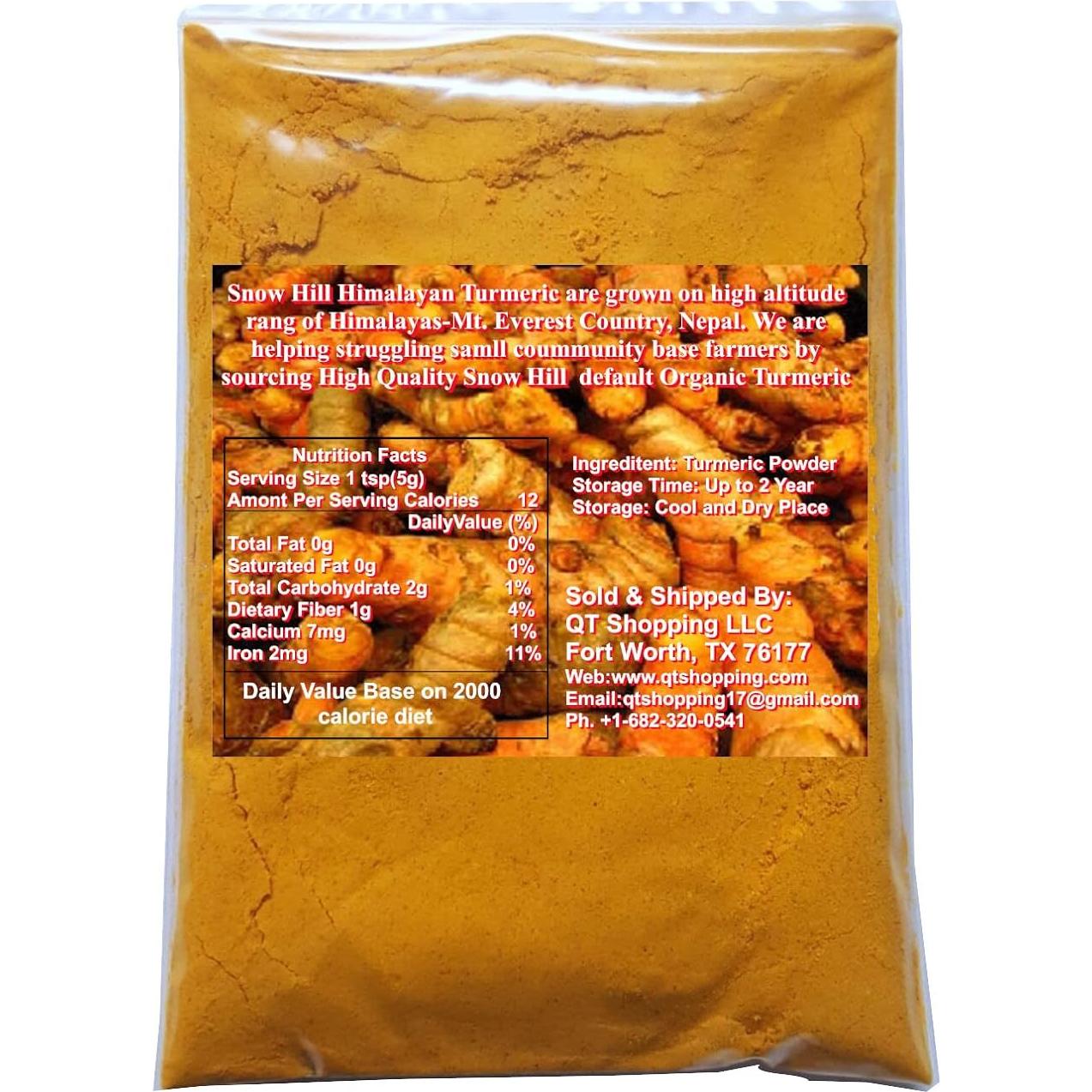 Polvo de Cúrcuma Orgánica Frescas Himalayas 400g - Sin Gluten