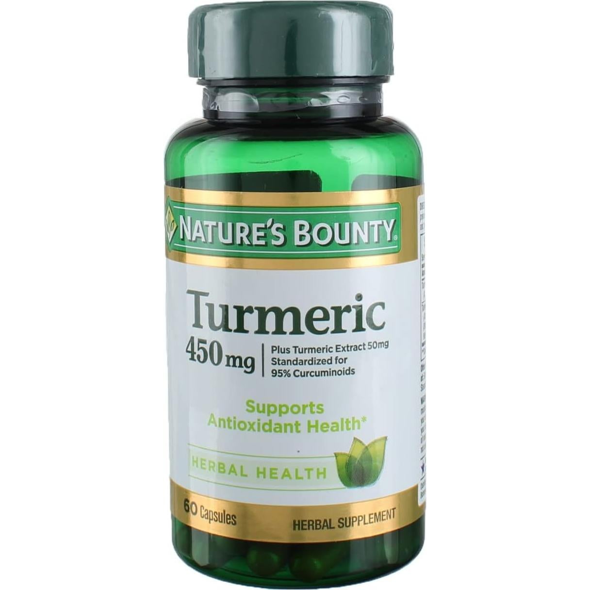 Cápsulas de Cúrcuma Nature's Bounty 450 mg - Paquete de 3