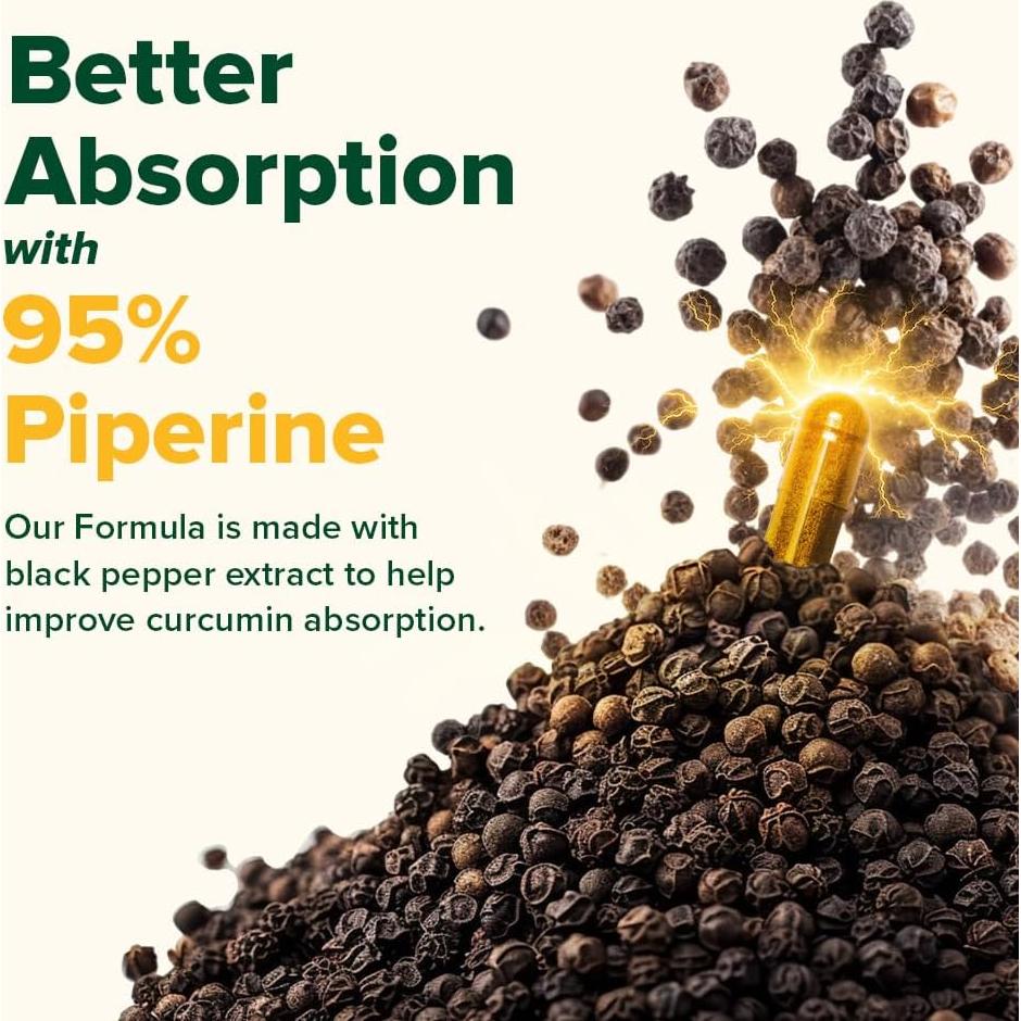 Cápsulas de Cúrcuma VAHDAM 2000mg con Boswellia y Piperina