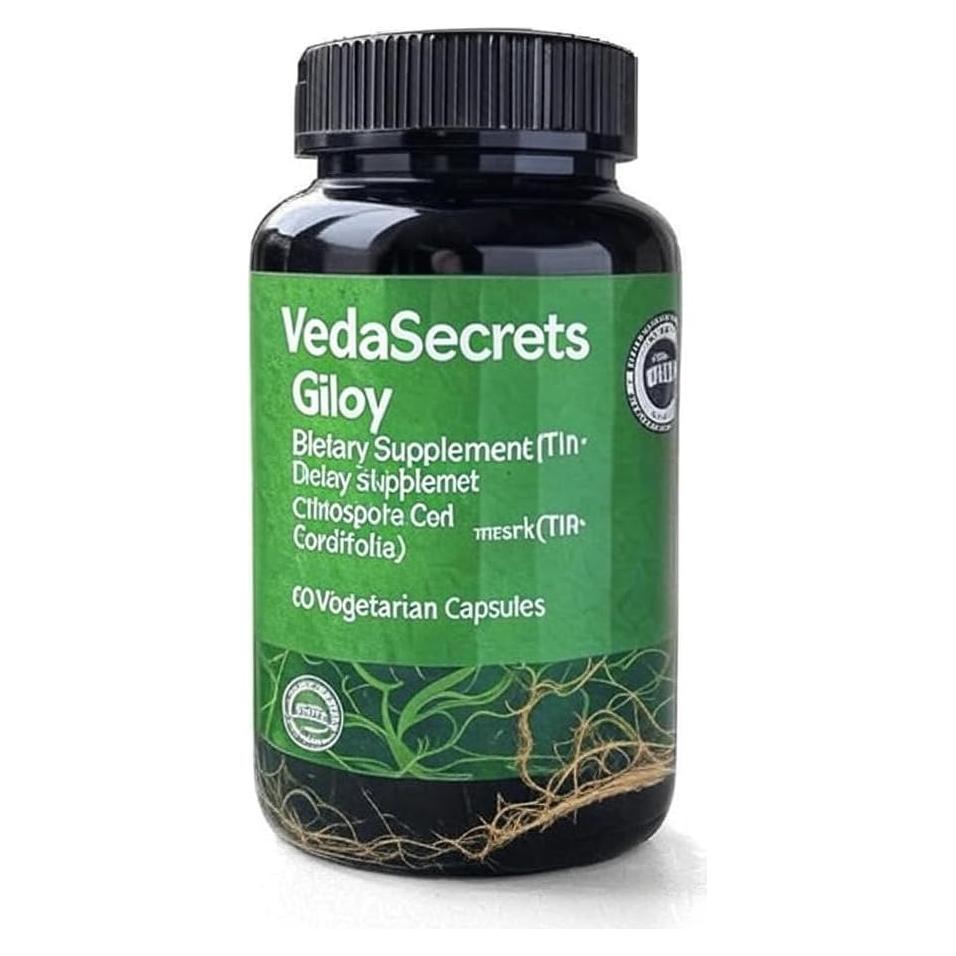Suplemento Dietético Giloy VedaSecrets - 60 Cápsulas Vegetarianas