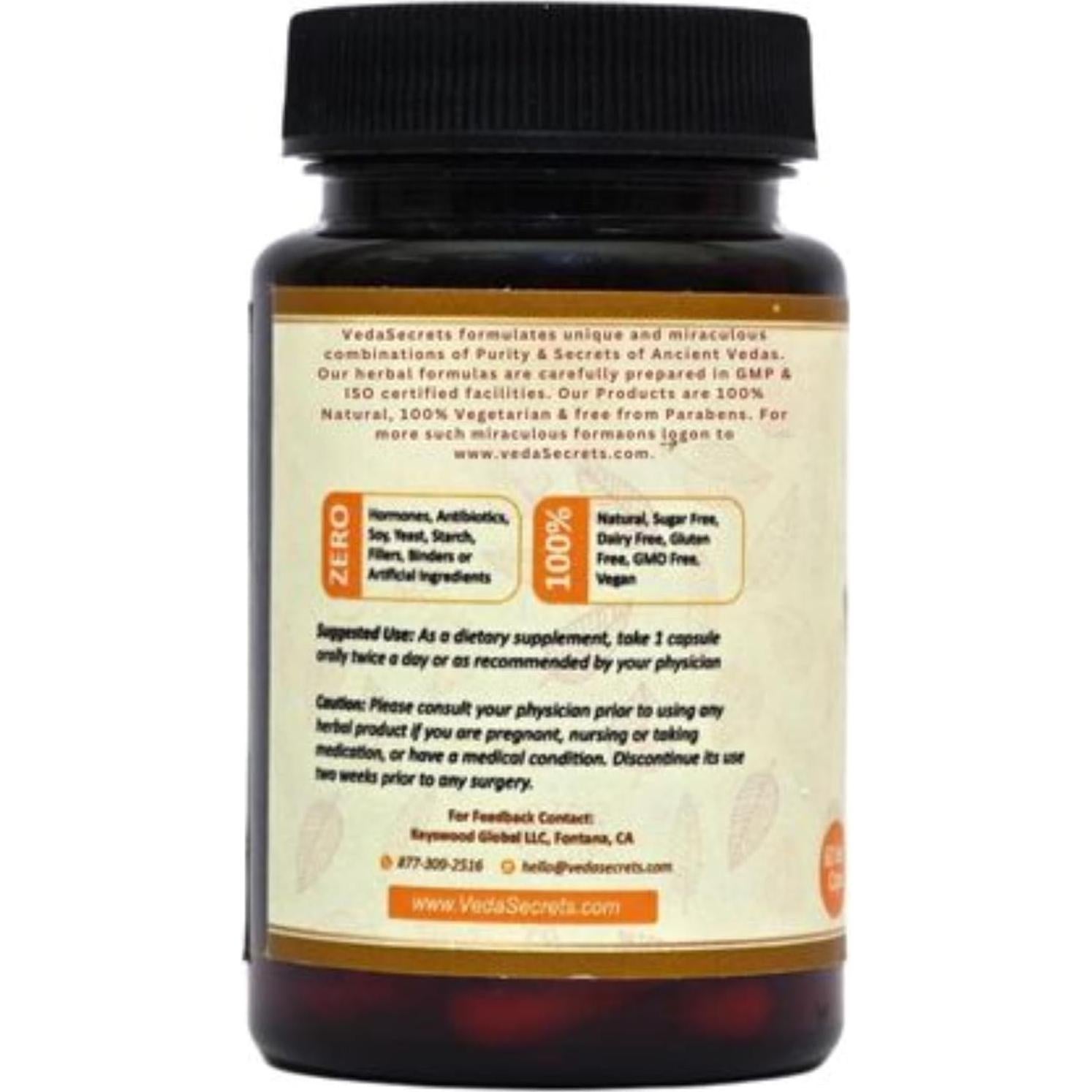 Suplemento Dietético Giloy VedaSecrets - 60 Cápsulas Vegetarianas