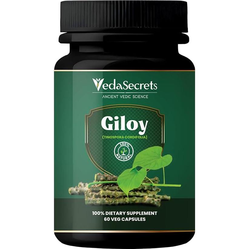 Suplemento Dietético Giloy VedaSecrets - 60 Cápsulas Vegetarianas