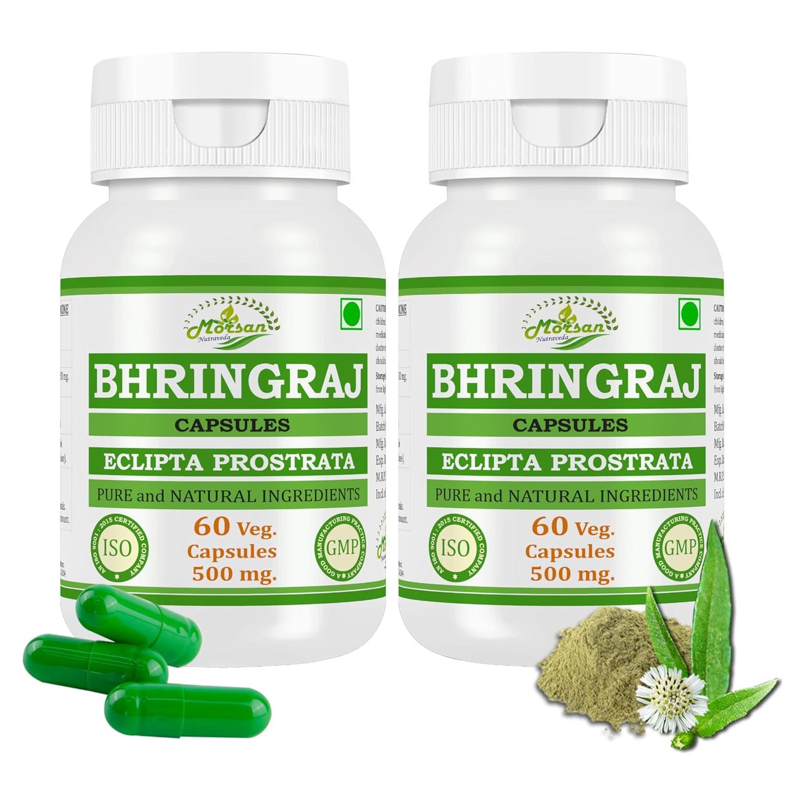 Cápsulas de Bhringraj Morsan Nutraveda 500 mg - 60 Veganas