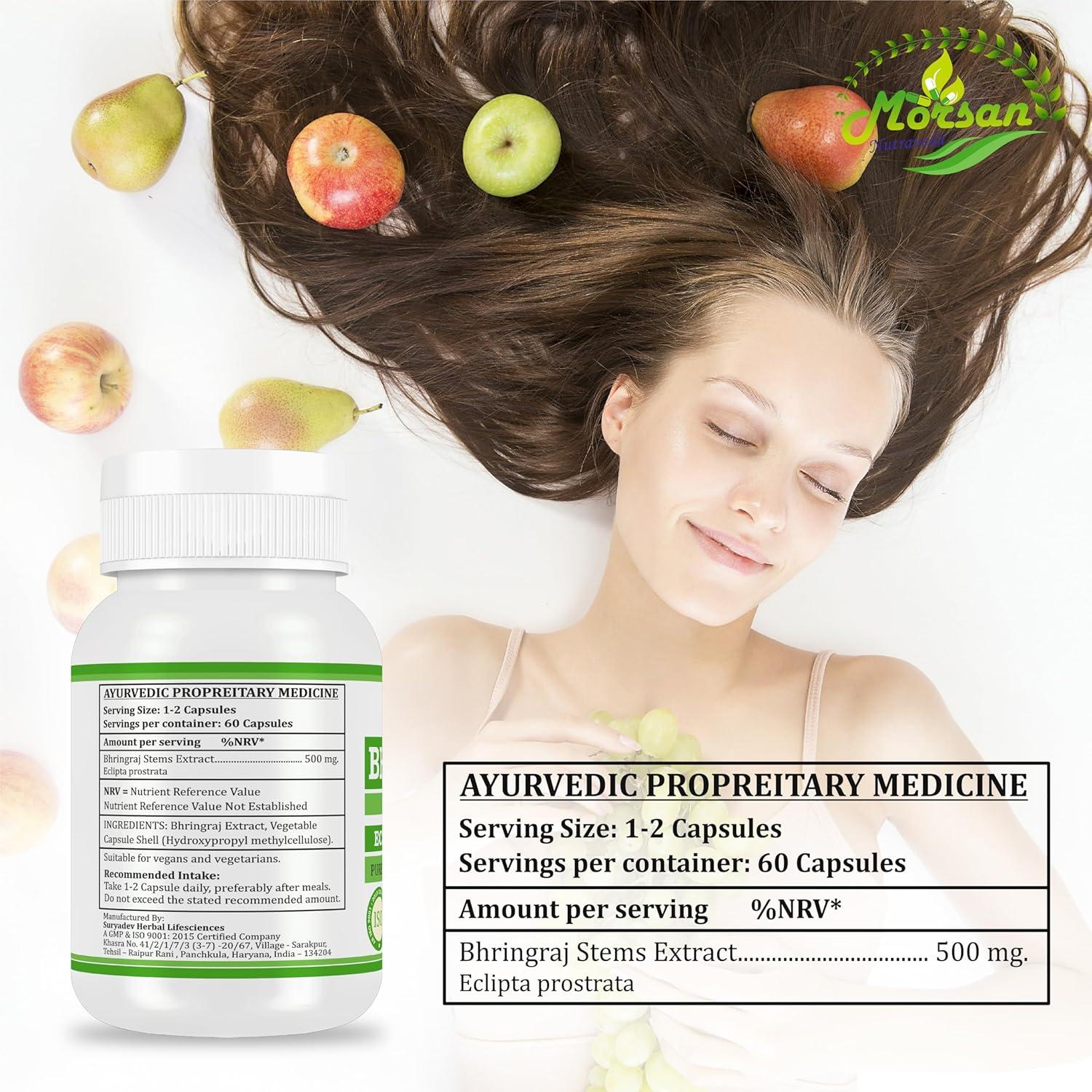 Cápsulas de Bhringraj Morsan Nutraveda 500 mg - 60 Veganas