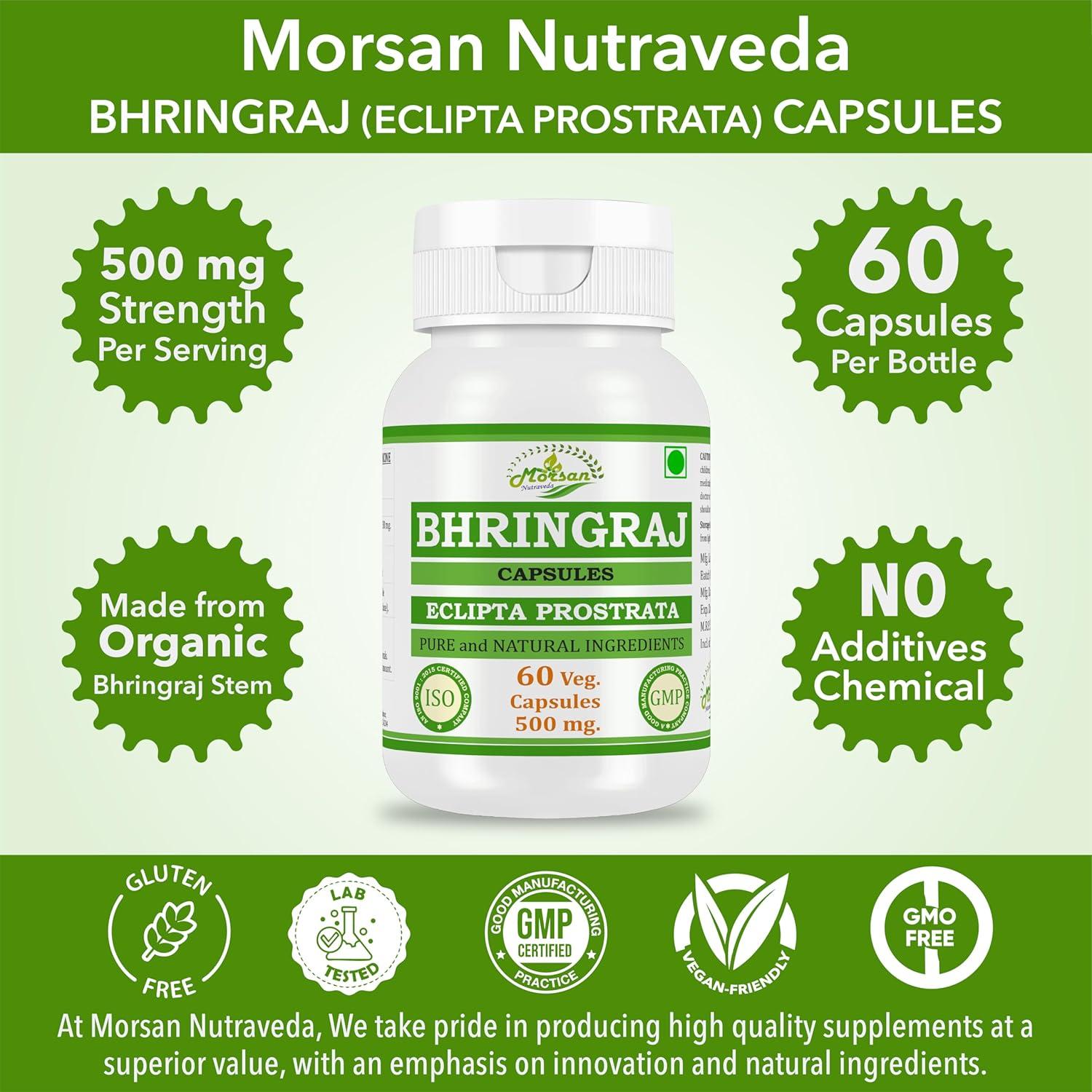 Cápsulas de Bhringraj Morsan Nutraveda 500 mg - 60 Veganas