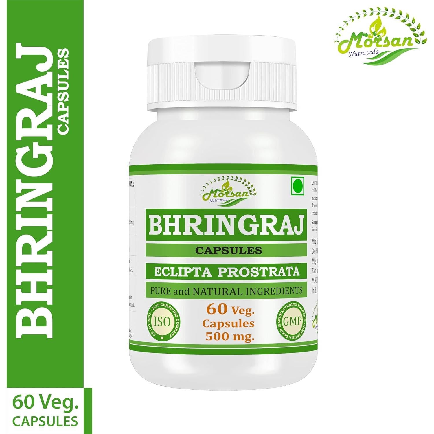 Cápsulas de Bhringraj Morsan Nutraveda 500 mg - 60 Veganas