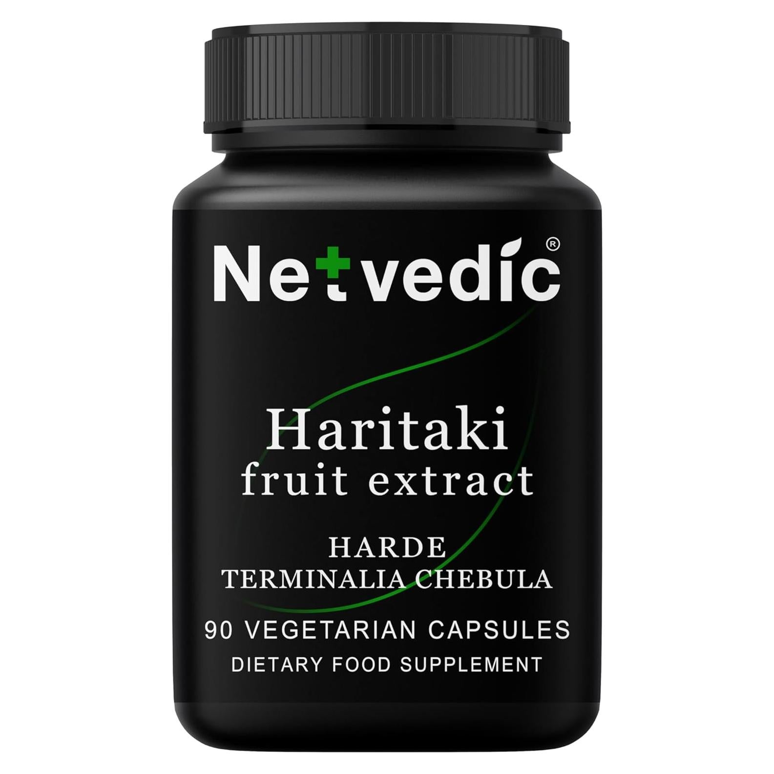 Cápsulas Veganas de Haritaki 400mg Netvedic - 90 Unidades