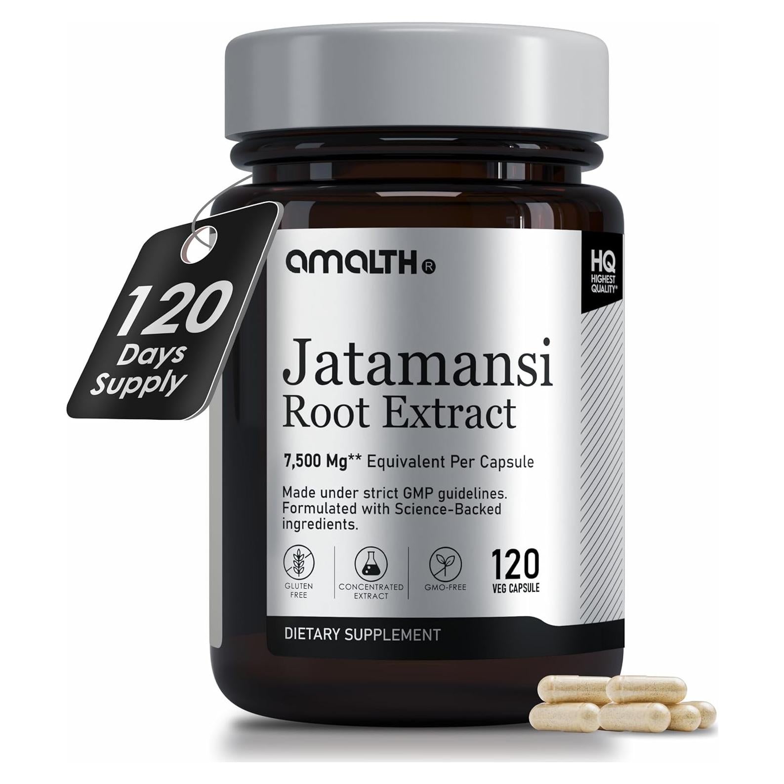 Cápsulas Veganas de Jatamansi Amalth - 120 Unidades - Extracto Natural