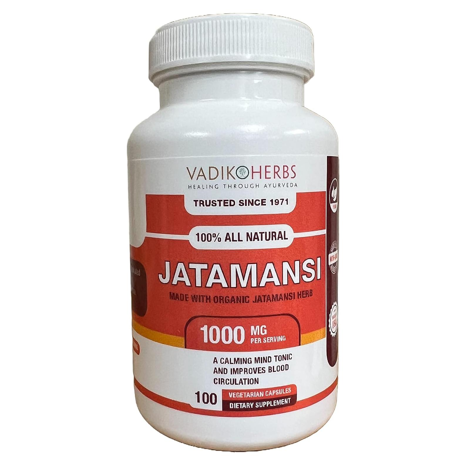 Polvo de Raíz de Jatamansi Orgánico Vadik Herbs 100 Vegicaps