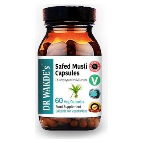 Cápsulas de Safed Musli DR WAKDE 60 Veganas 500 mg