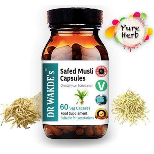 Cápsulas de Safed Musli DR WAKDE 60 Veganas 500 mg