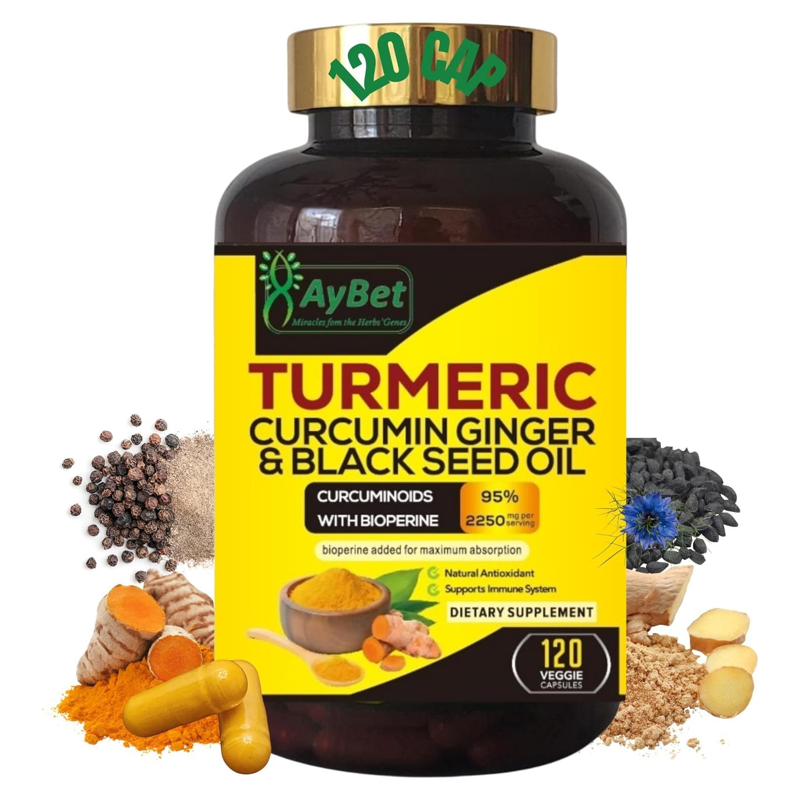 Cápsulas de Aceite de Cúrcuma AyBet 120 unidades 2250 mg