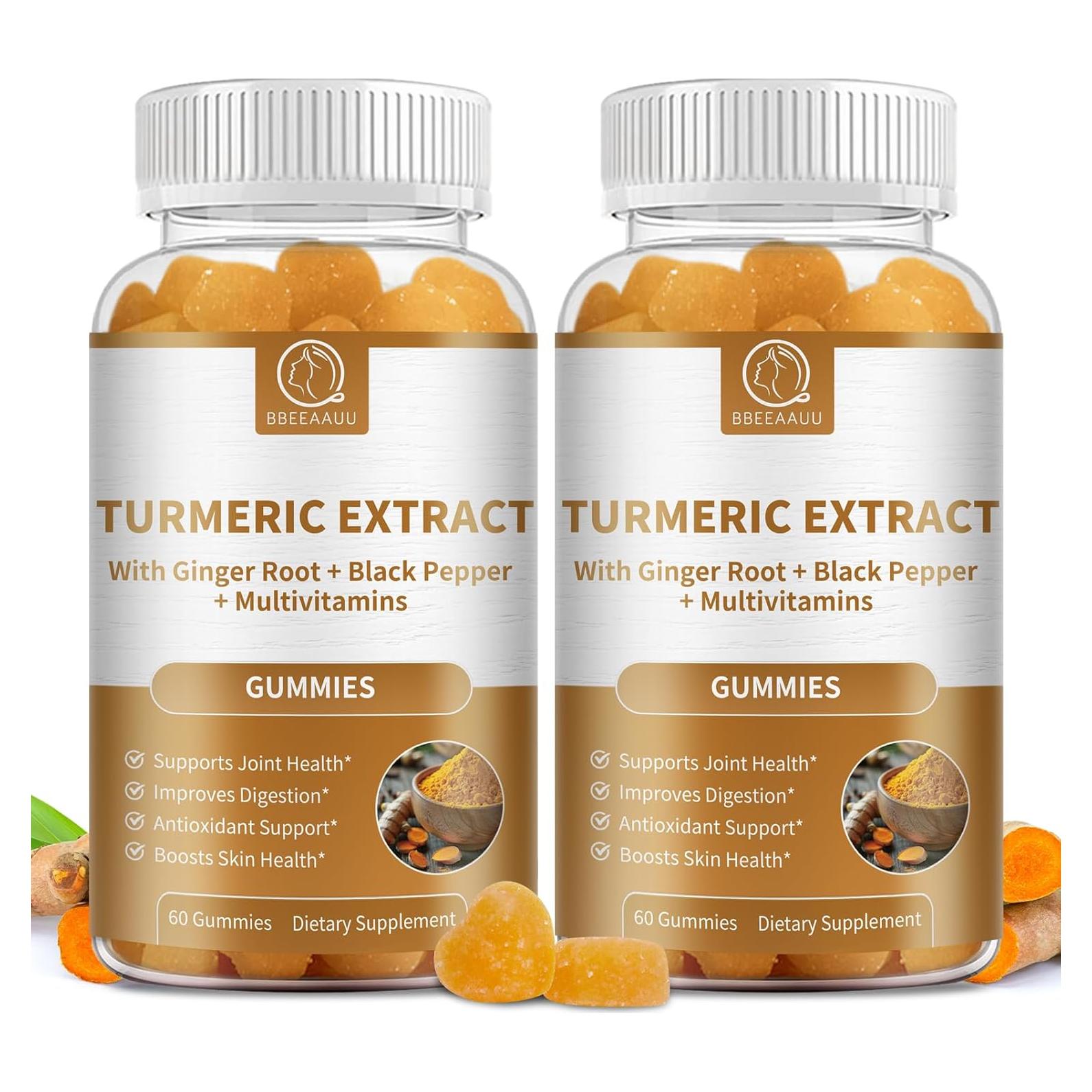 Suplemento de Cúrcuma BBEEAAUU 120 Gomitas Sabor Frambuesa