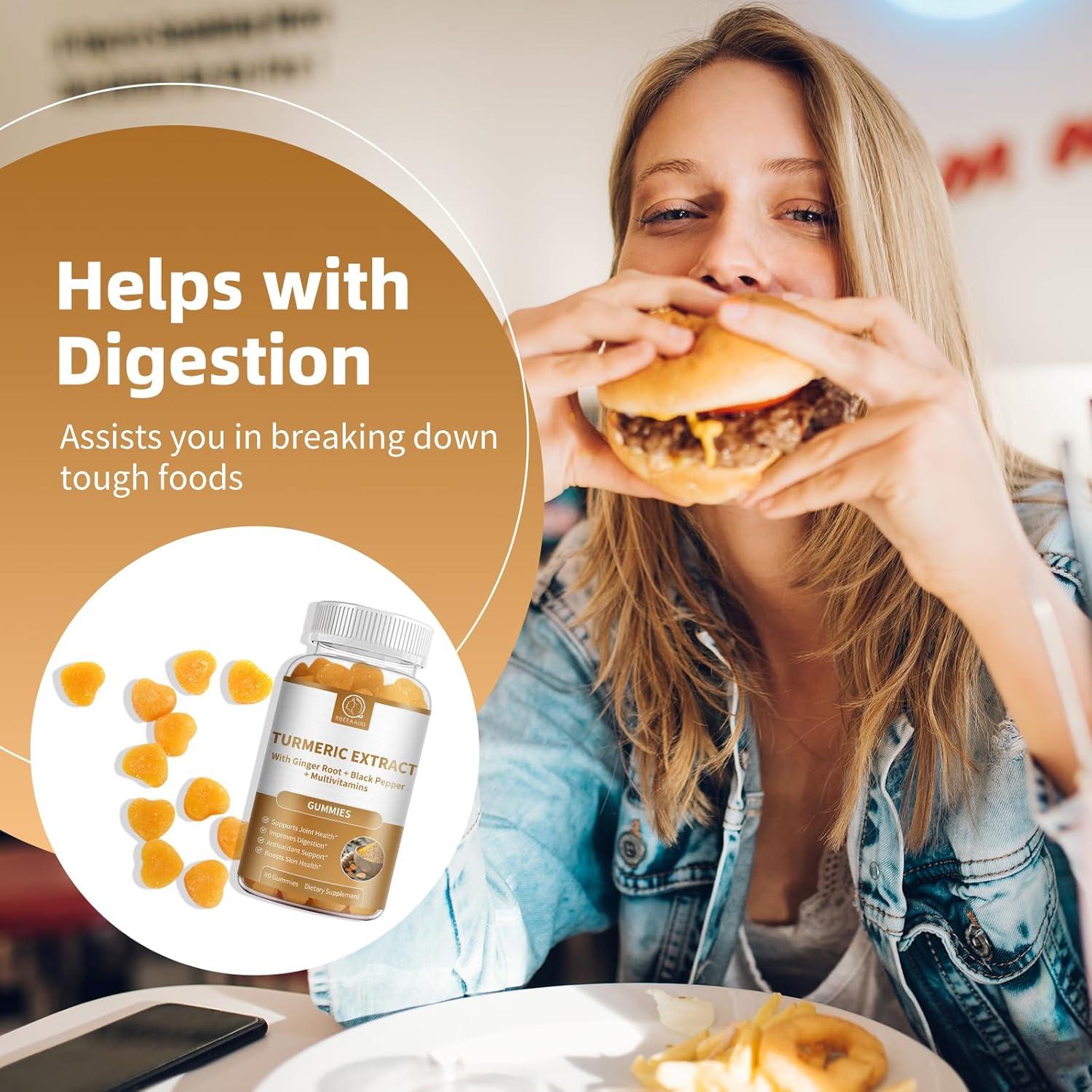 Suplemento de Cúrcuma BBEEAAUU 120 Gomitas Sabor Frambuesa